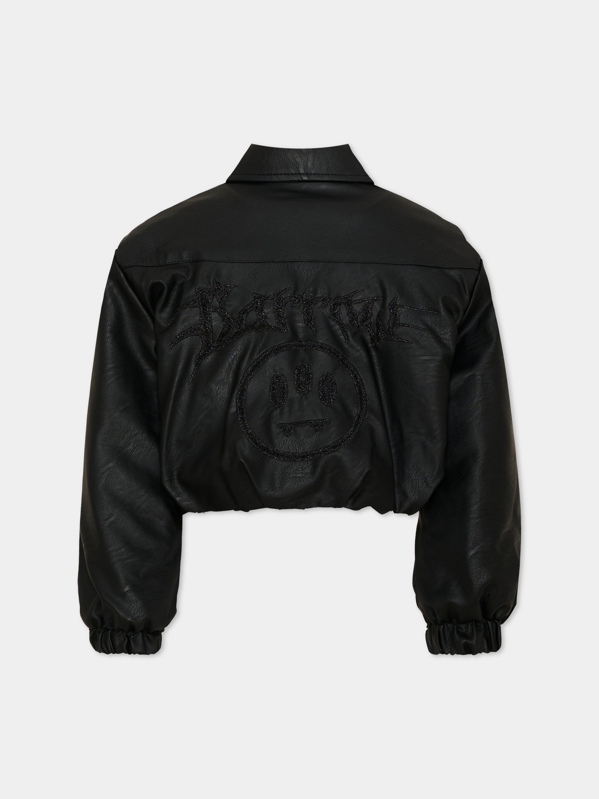 Giubbotto nero per bambina con logo,Barrow,F6BKJGJK140 110
