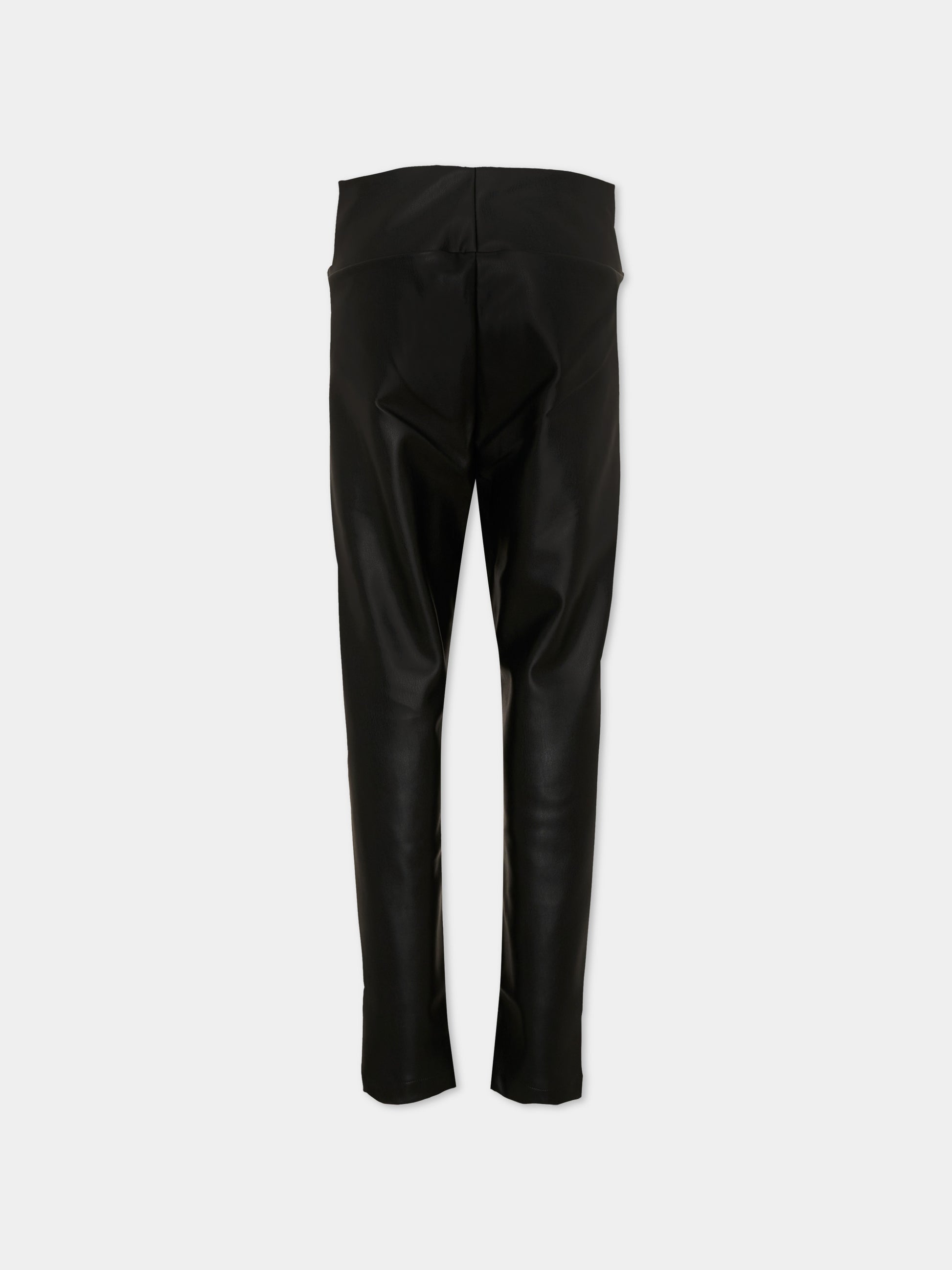 Leggings nero per bambina con smile,Barrow,F6BKJGLG167 110