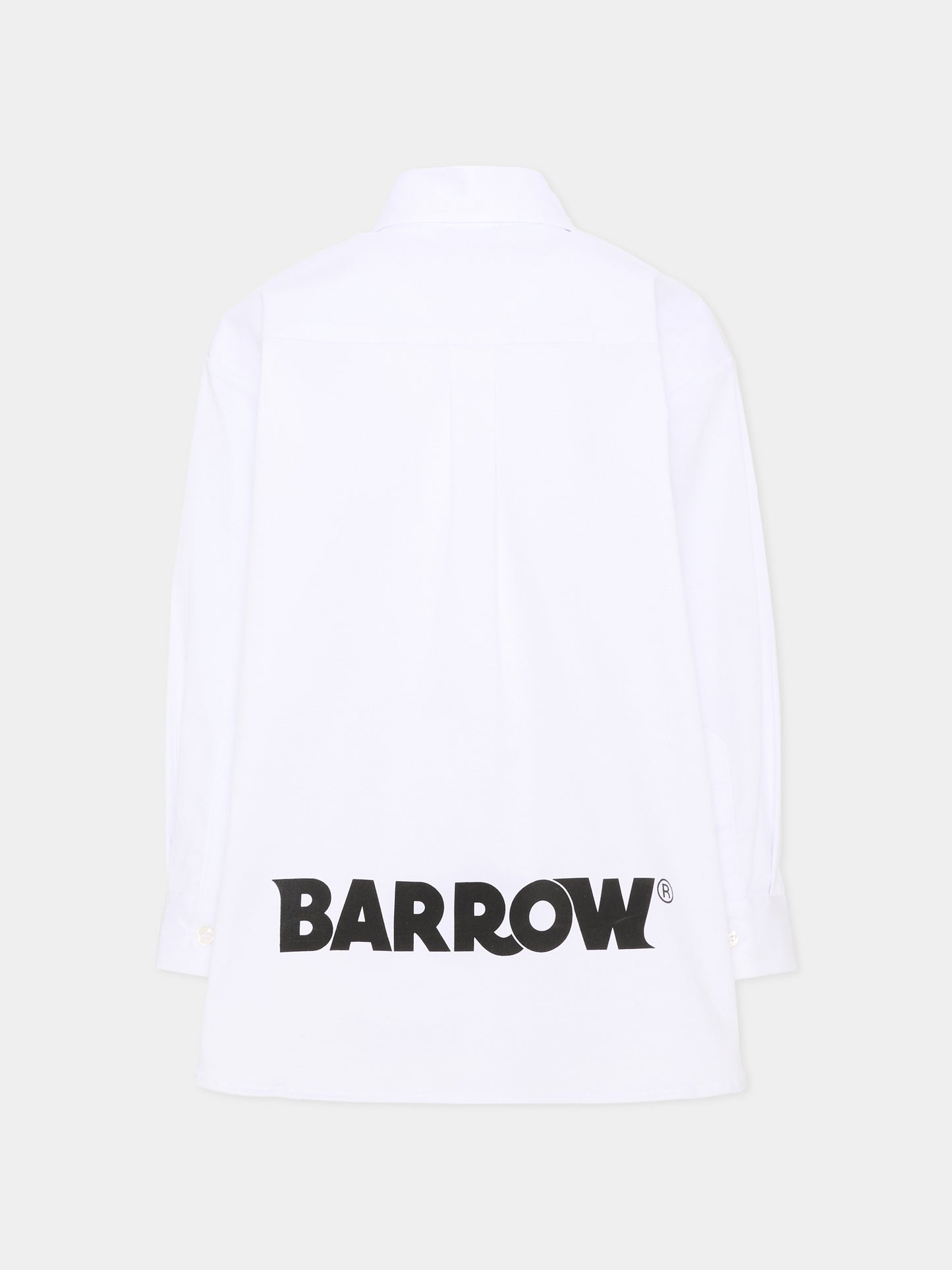 Camicia bianca per bambina con logo,Barrow,F6BKJGSI128 002