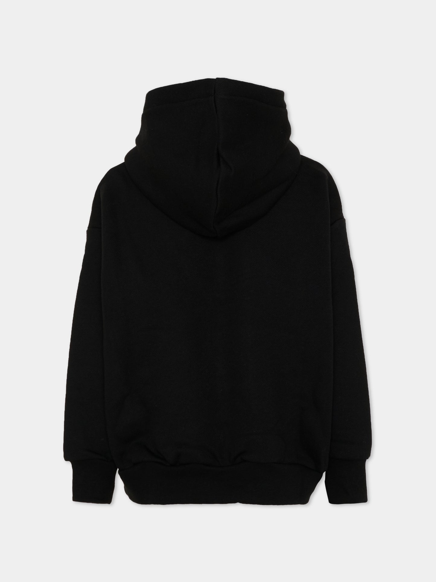 Felpa con cappuccio nera con stampa,Barrow,F6BKJUHS038 110