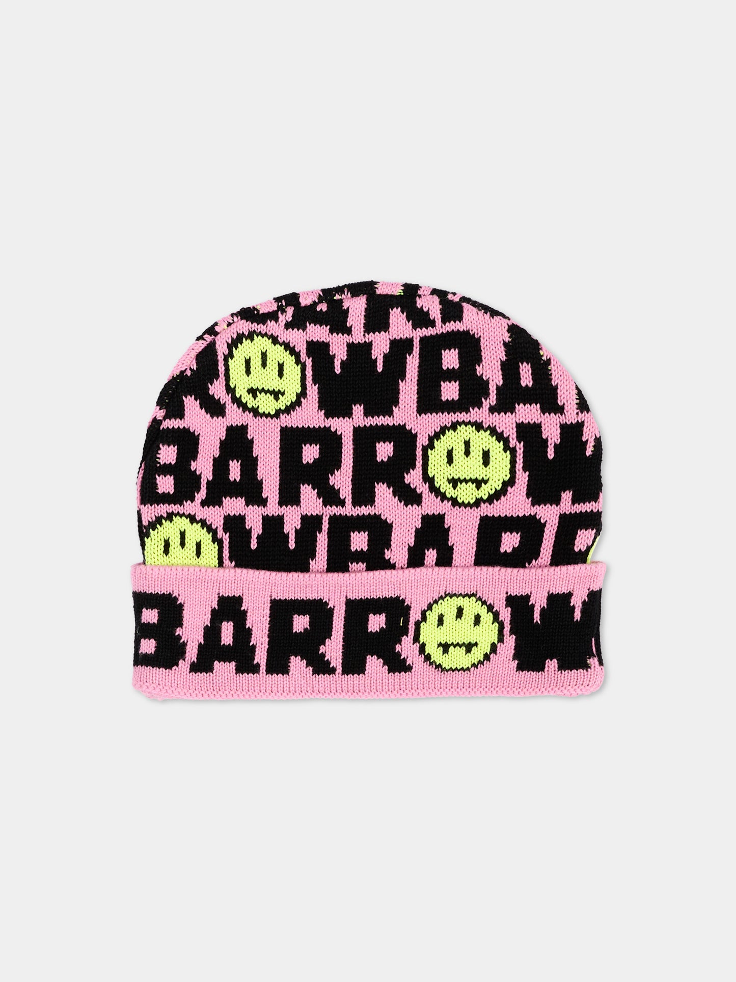 Berretto rosa per bambina con logo,Barrow,F6BKJUHT046 409