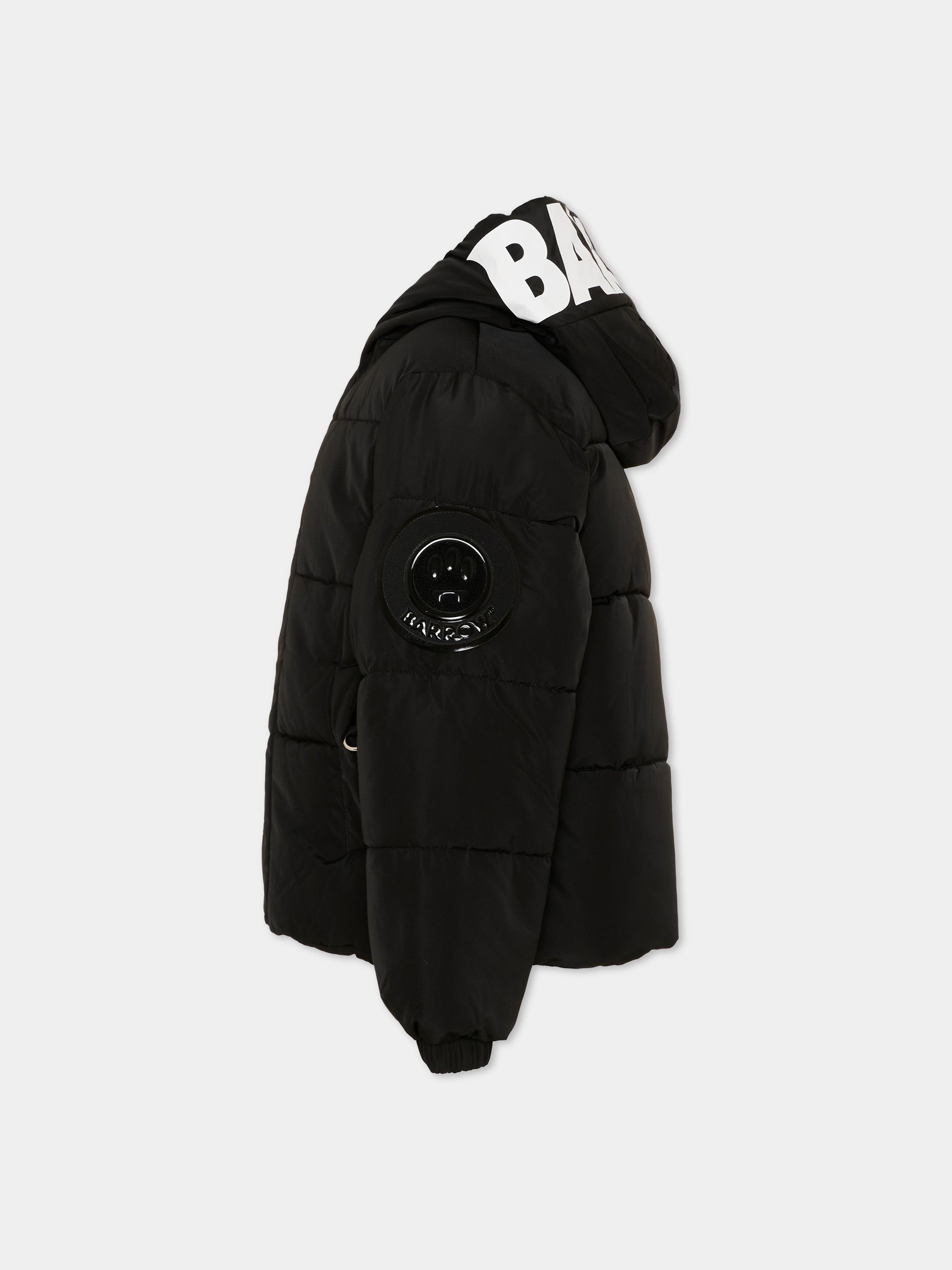 Piumino nero per bambini con peluche,Barrow,F6BKJUPF001 110
