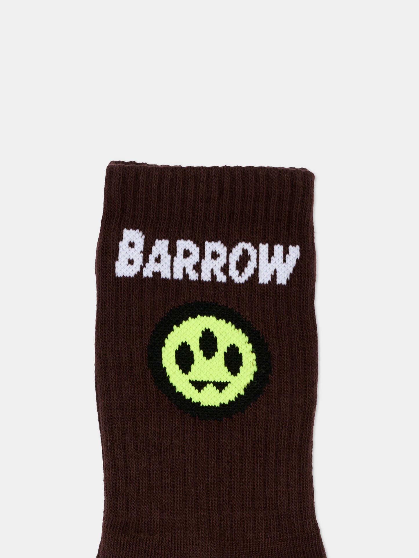 Calza Spugna marrone per bambini con logo,Barrow,F6BKJUSO111 408