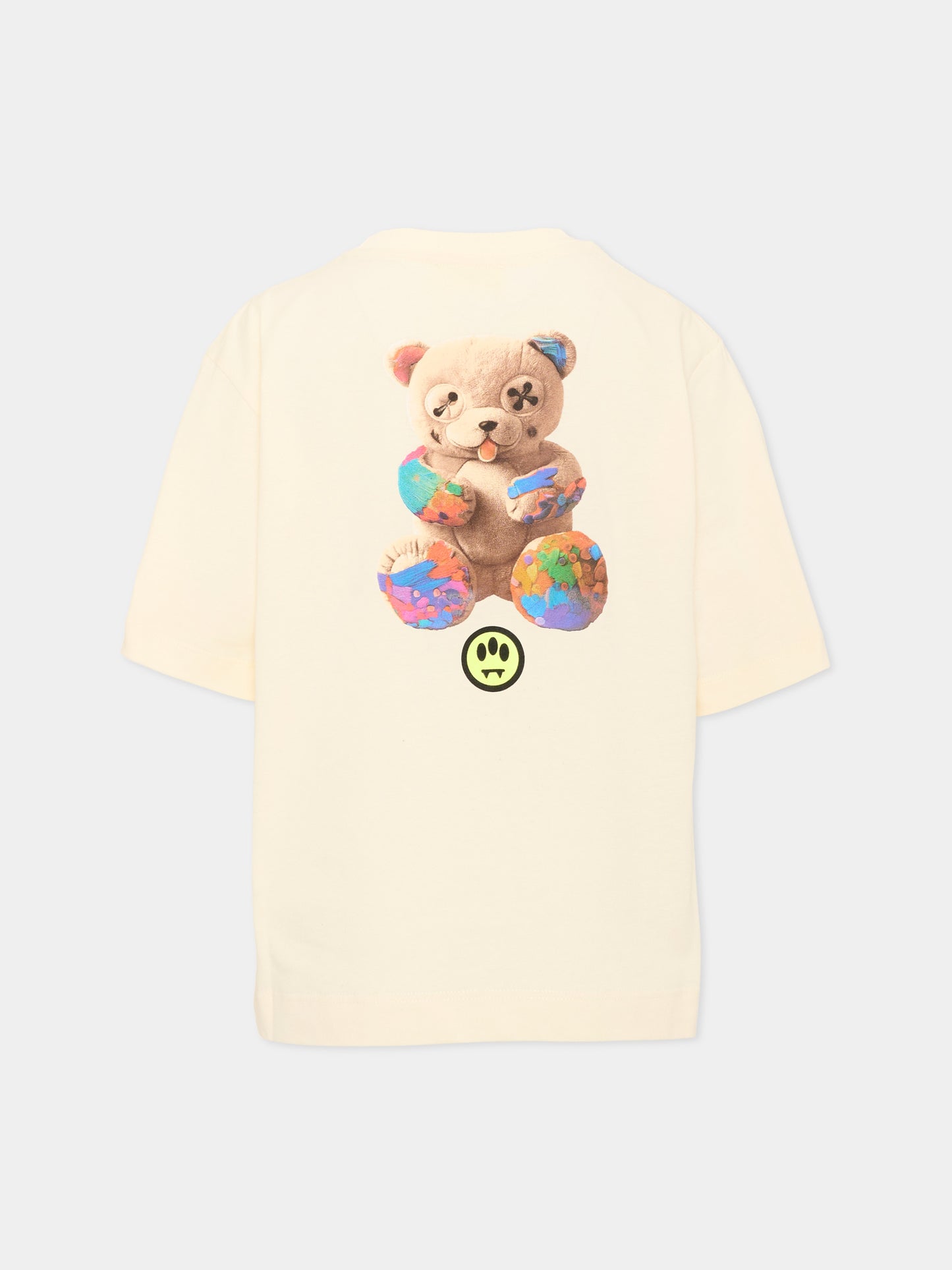 T-Shirt avorio per bambini con orsetto,Barrow,F6BKJUTH095 013