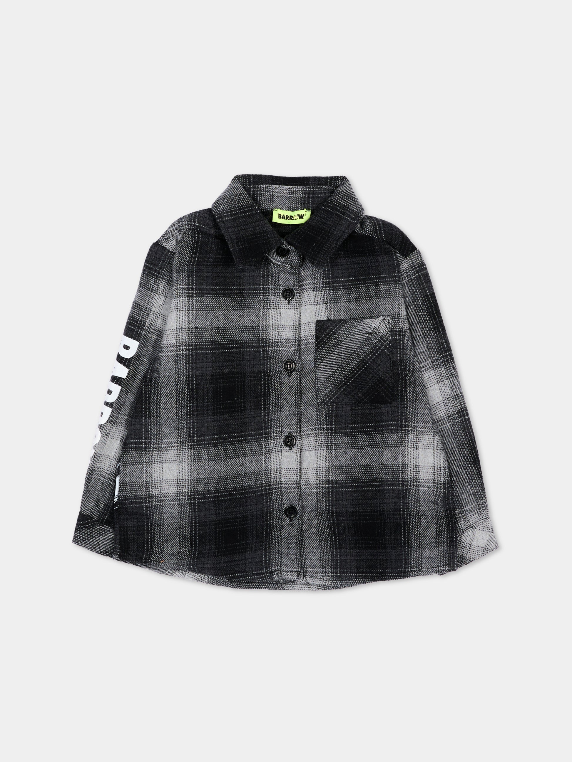 Camicia nera per neonato con logo,Barrow,F6BKNBSI181 110