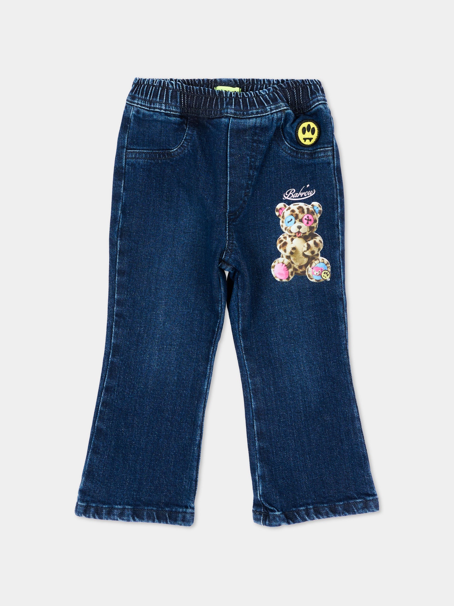 Jeans blu per neonata con stampa,Barrow,F6BKNGDP198 062