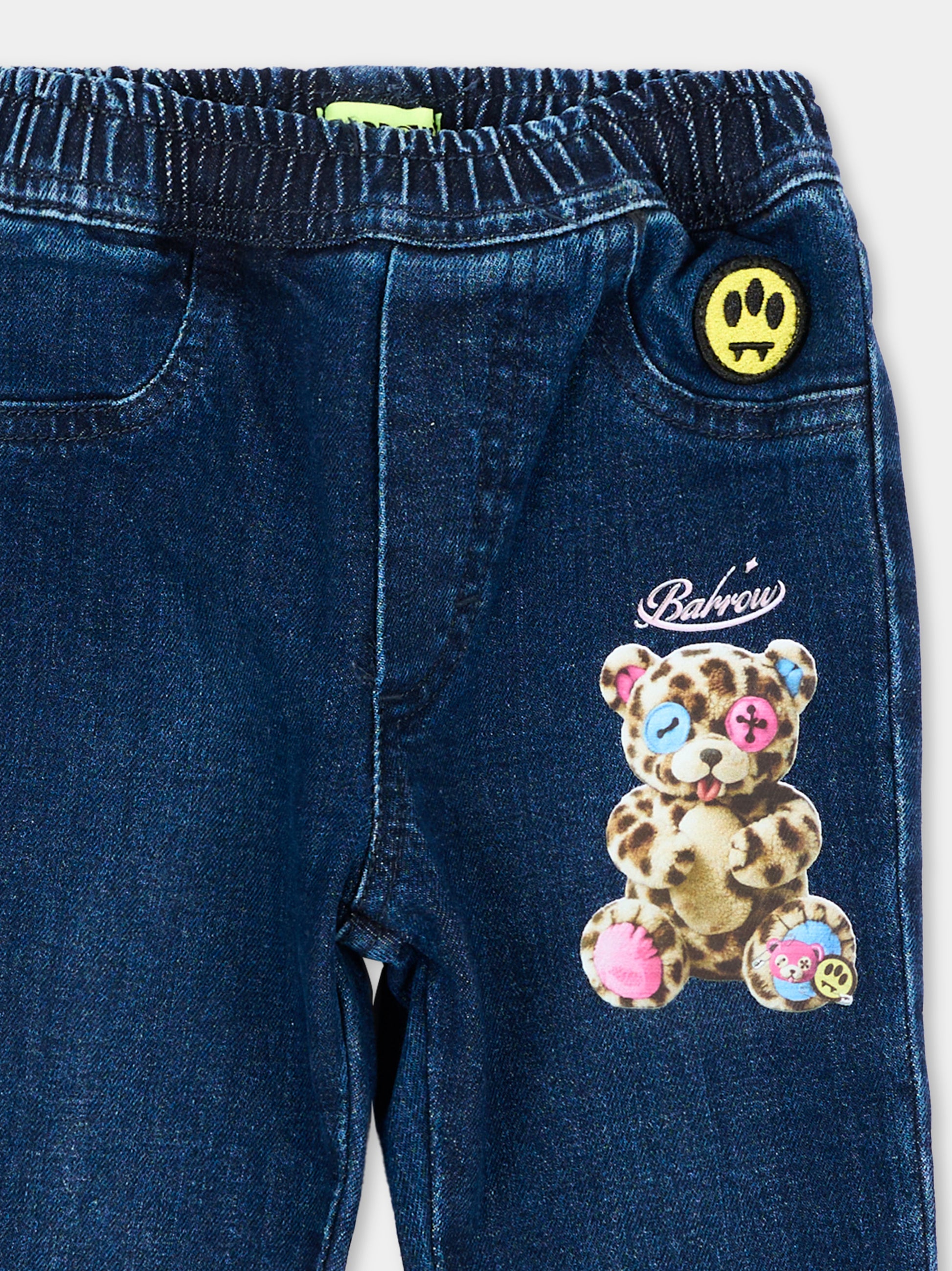 Jeans blu per neonata con stampa,Barrow,F6BKNGDP198 062