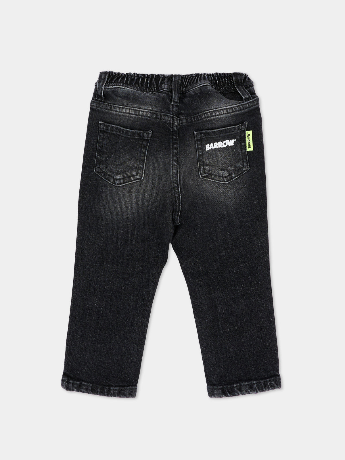 Jeans nero per neonati con logo,Barrow,F6BKUNDP193 411