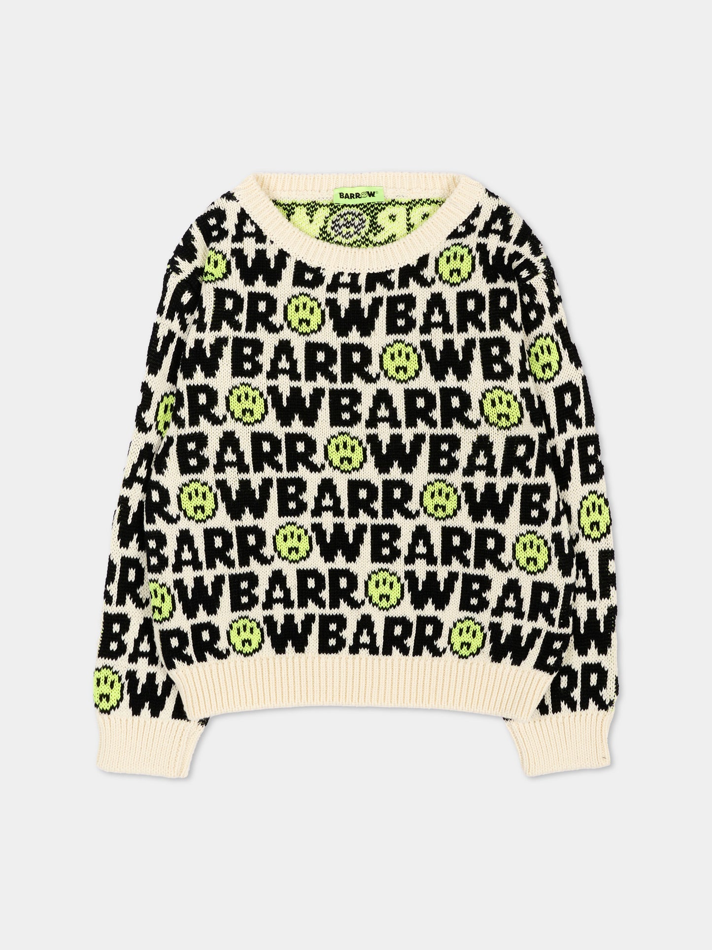 Maglione avorio per neonati con logo,Barrow,F6BKUNJP207 013