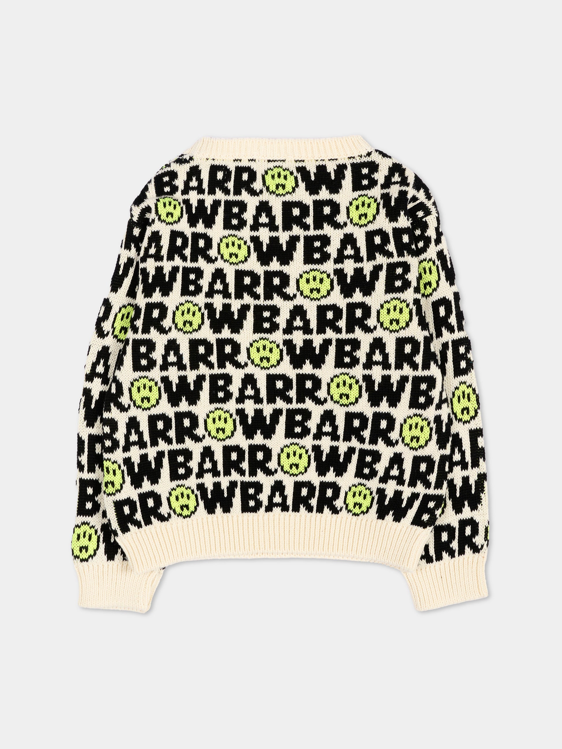 Maglione avorio per neonati con logo,Barrow,F6BKUNJP207 013