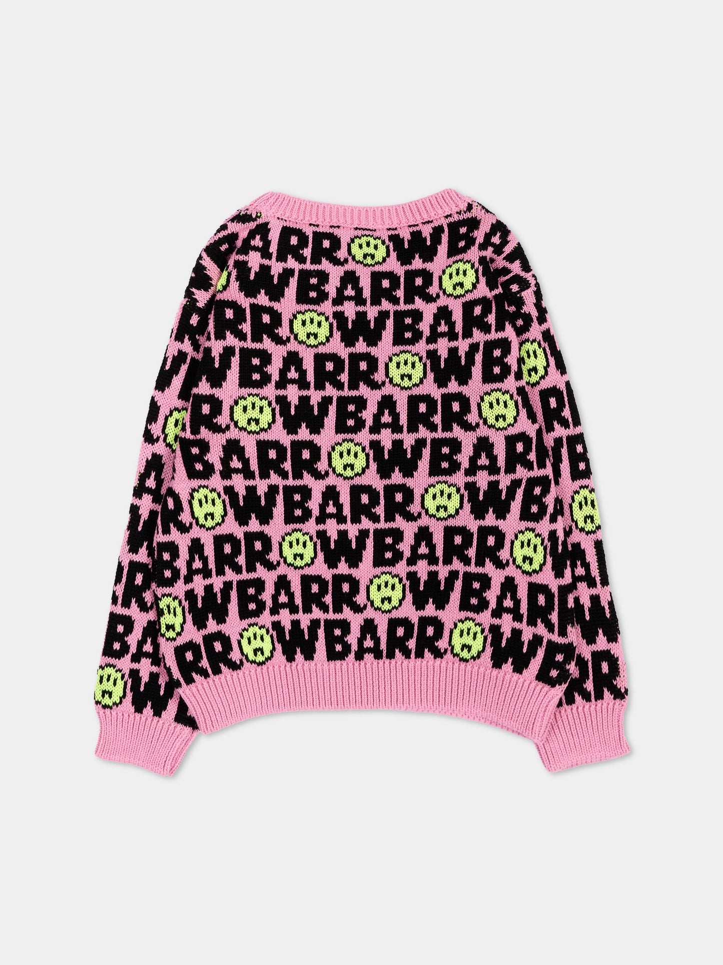 Maglione rosa per neonata con logo,Barrow,F6BKUNJP207 409