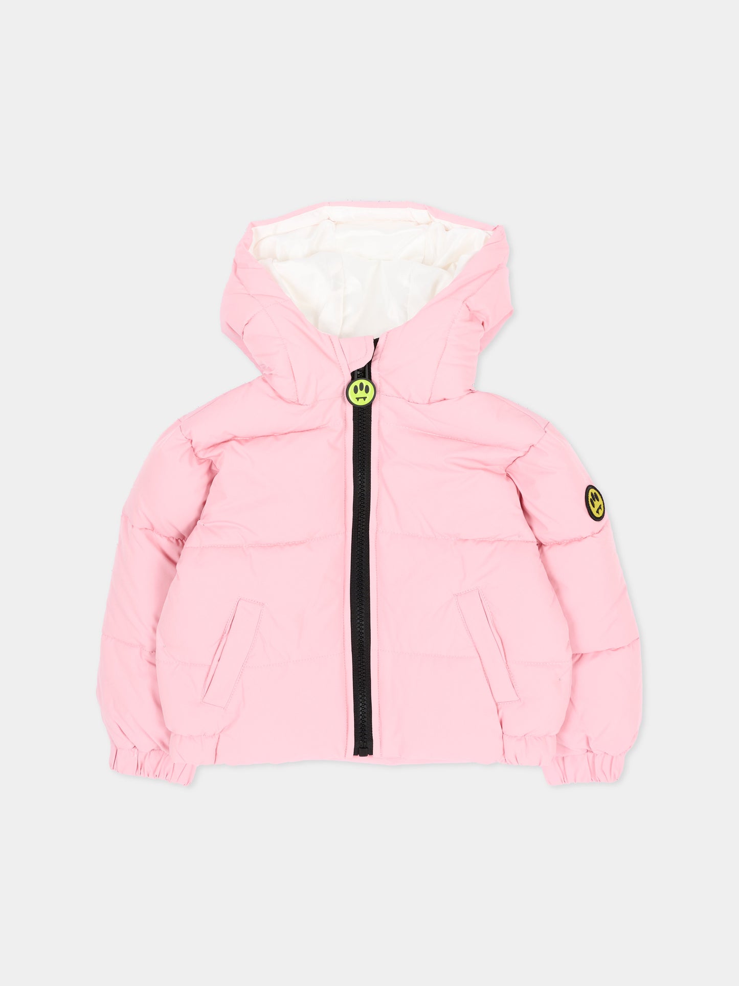Piumino rosa per neonata con logo,Barrow,F6BKUNPF192 409