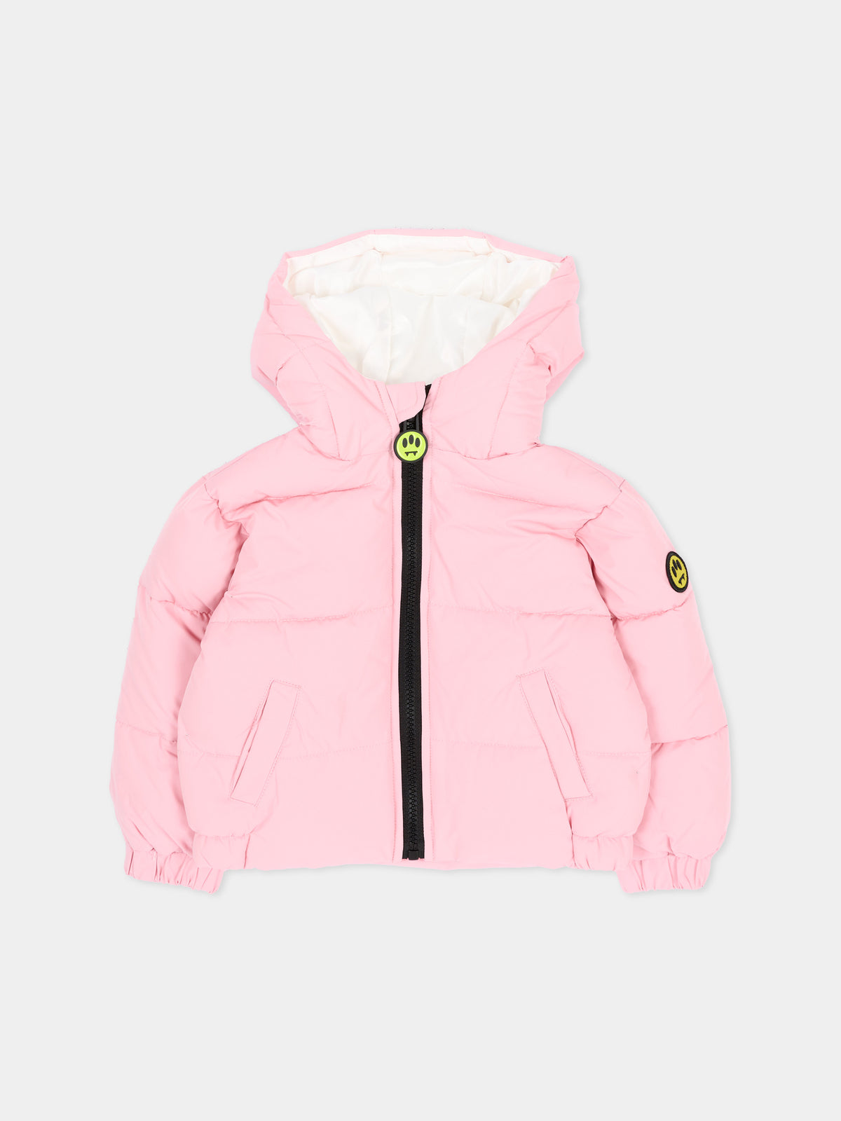 Piumino rosa per neonata con logo,Barrow,F6BKUNPF192 409