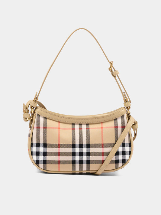Borsa casual beige per bambina con Check Vintage,Burberry Kids,8126023 B9368
