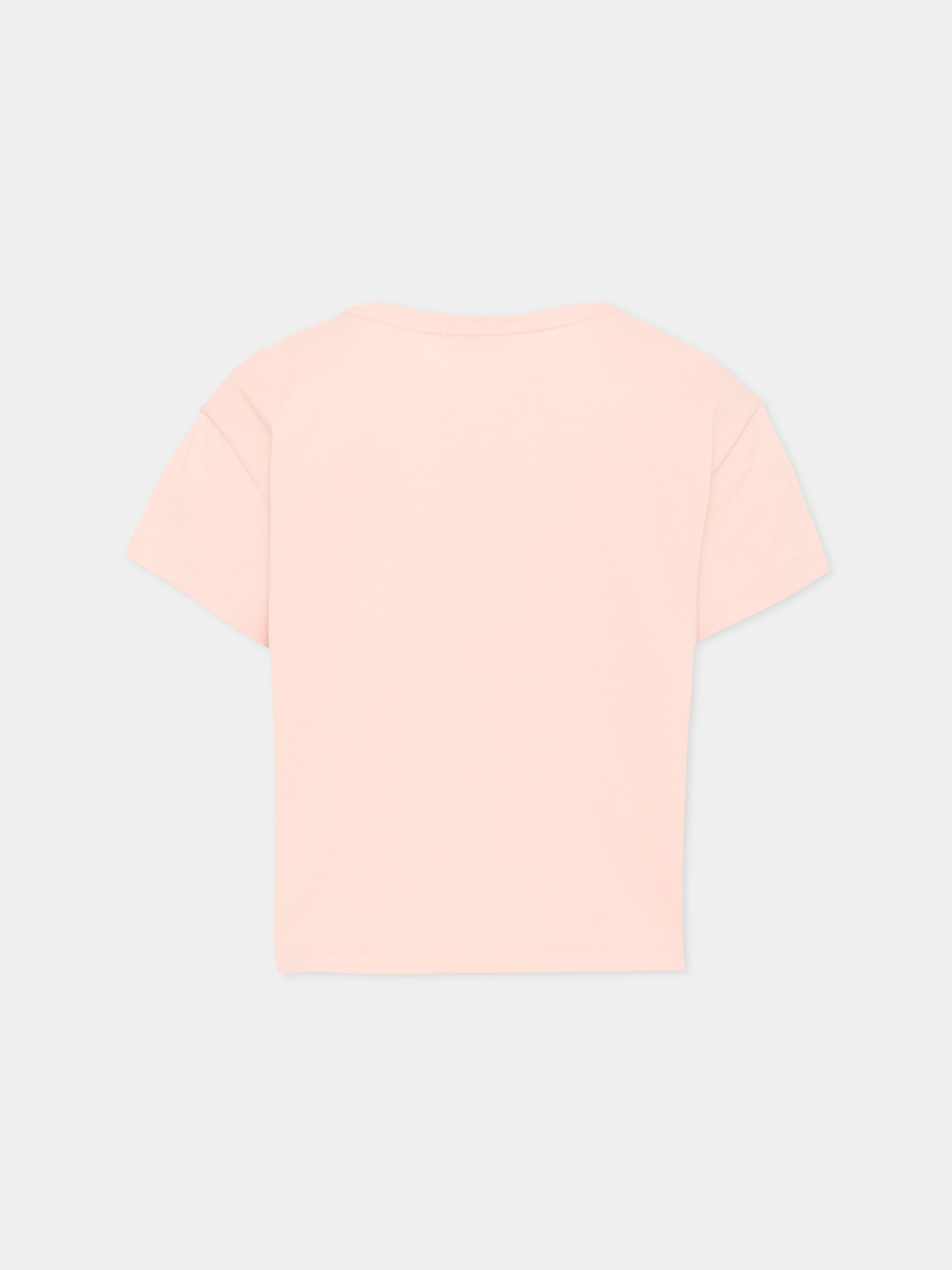 T-Shirt rosa per bambina con logo,Burberry Kids,8125854 C2989