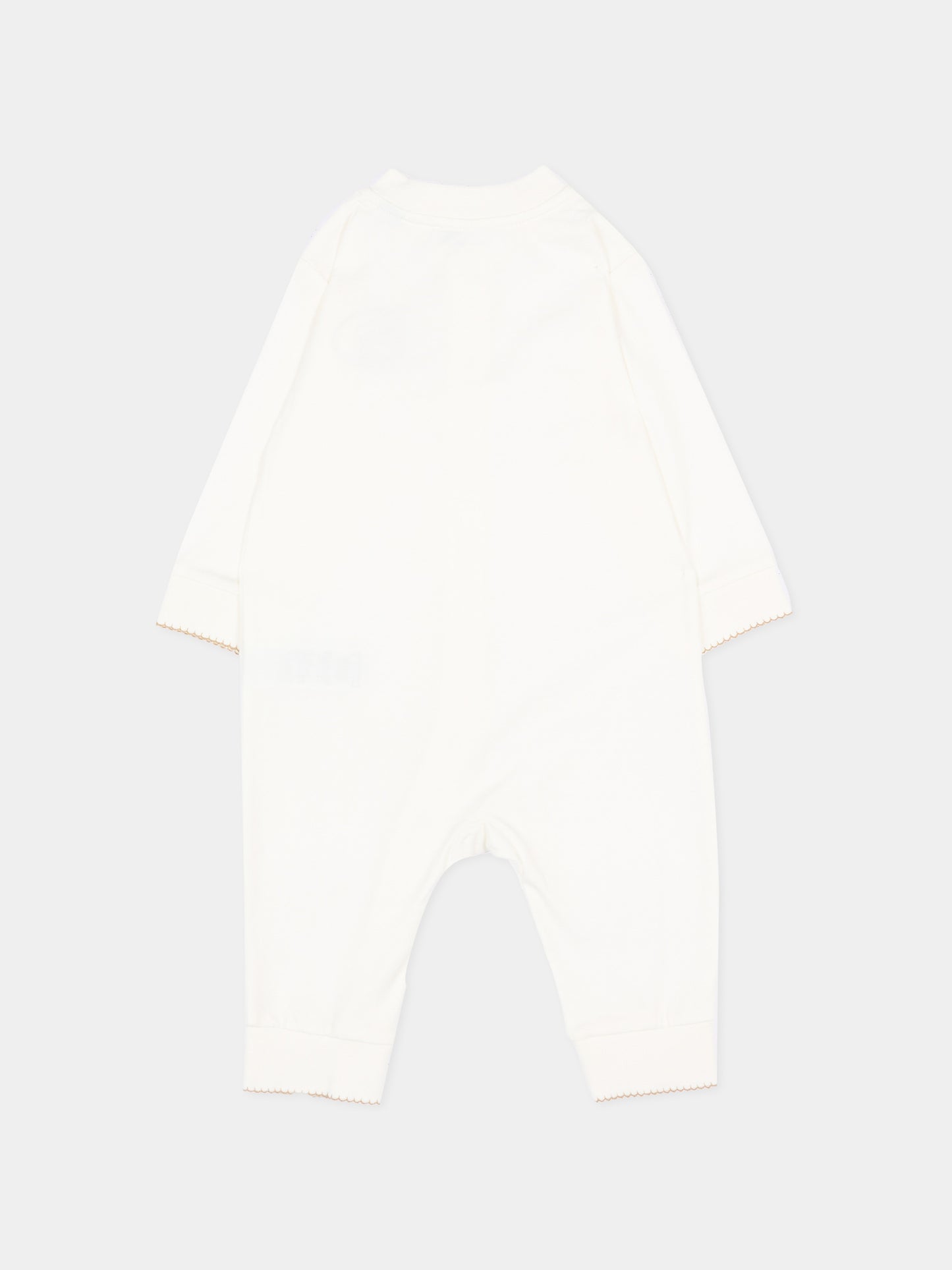 Tutina avorio per neonati con cavaliere equestre,Burberry Kids,8125975 B7078