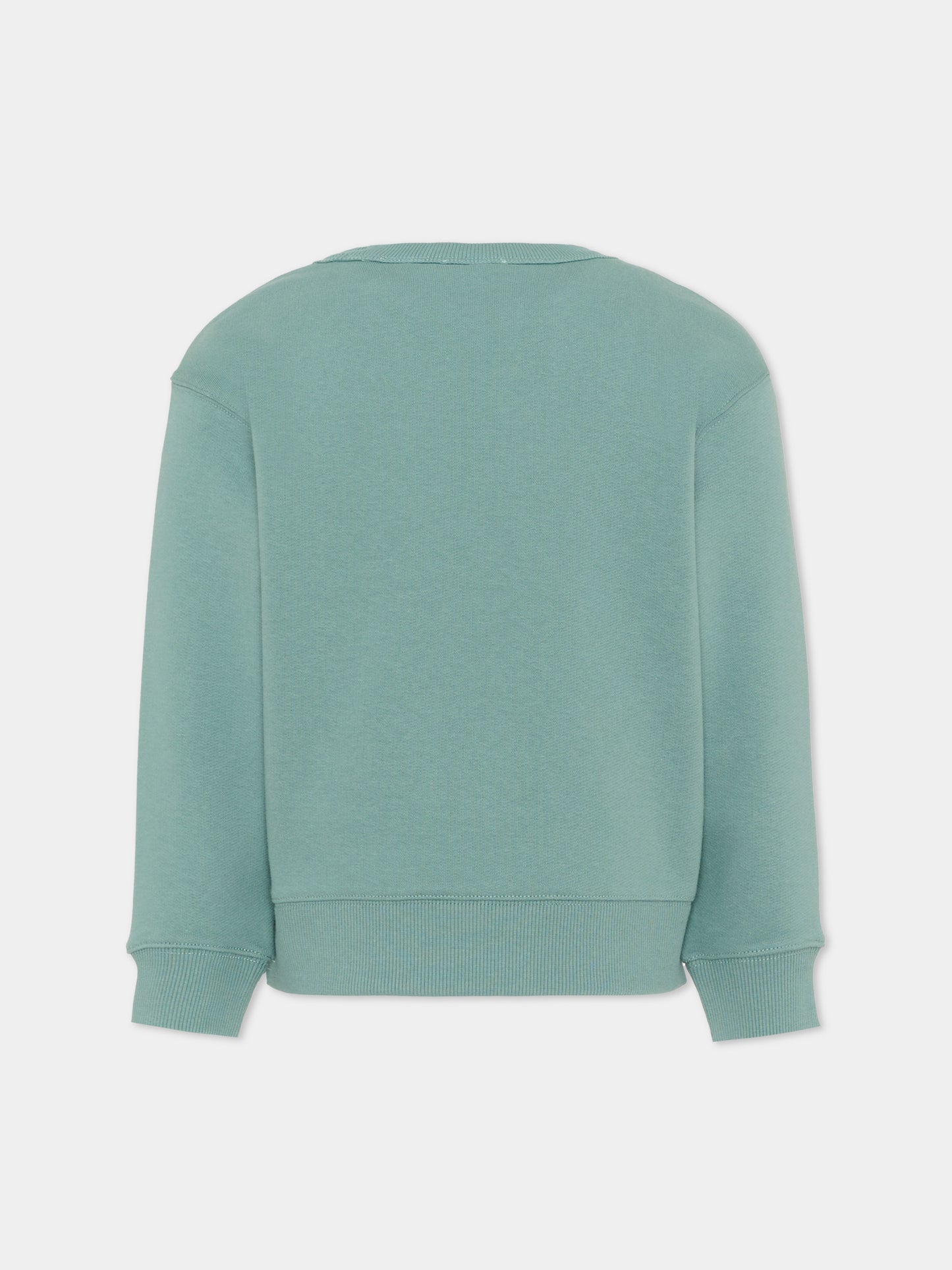 Felpa verde per bambino con logo,Burberry Kids,8126303 C2245