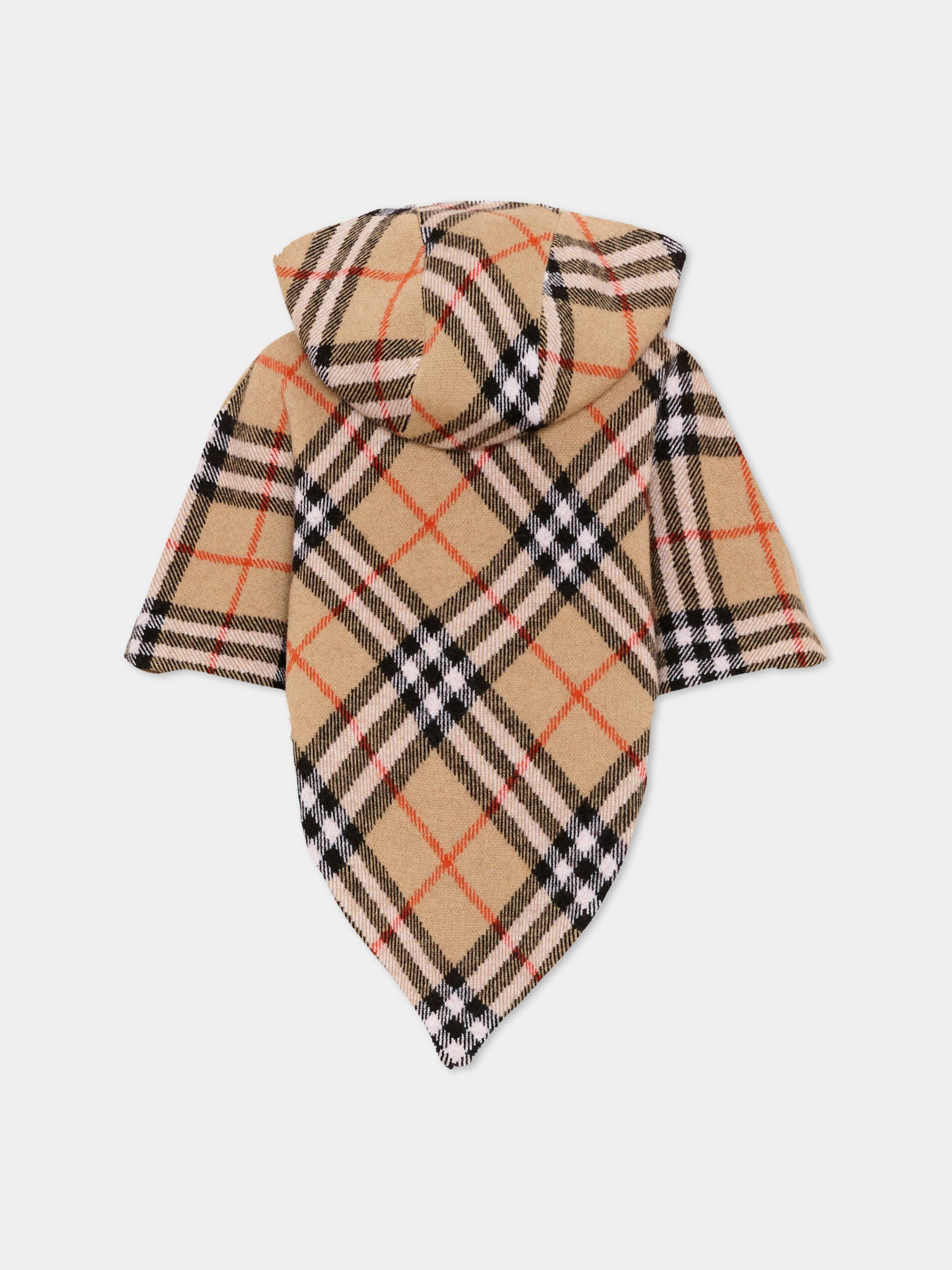 Cappa beige per bambini con Check Vintage,Burberry Kids,8131862 B9368