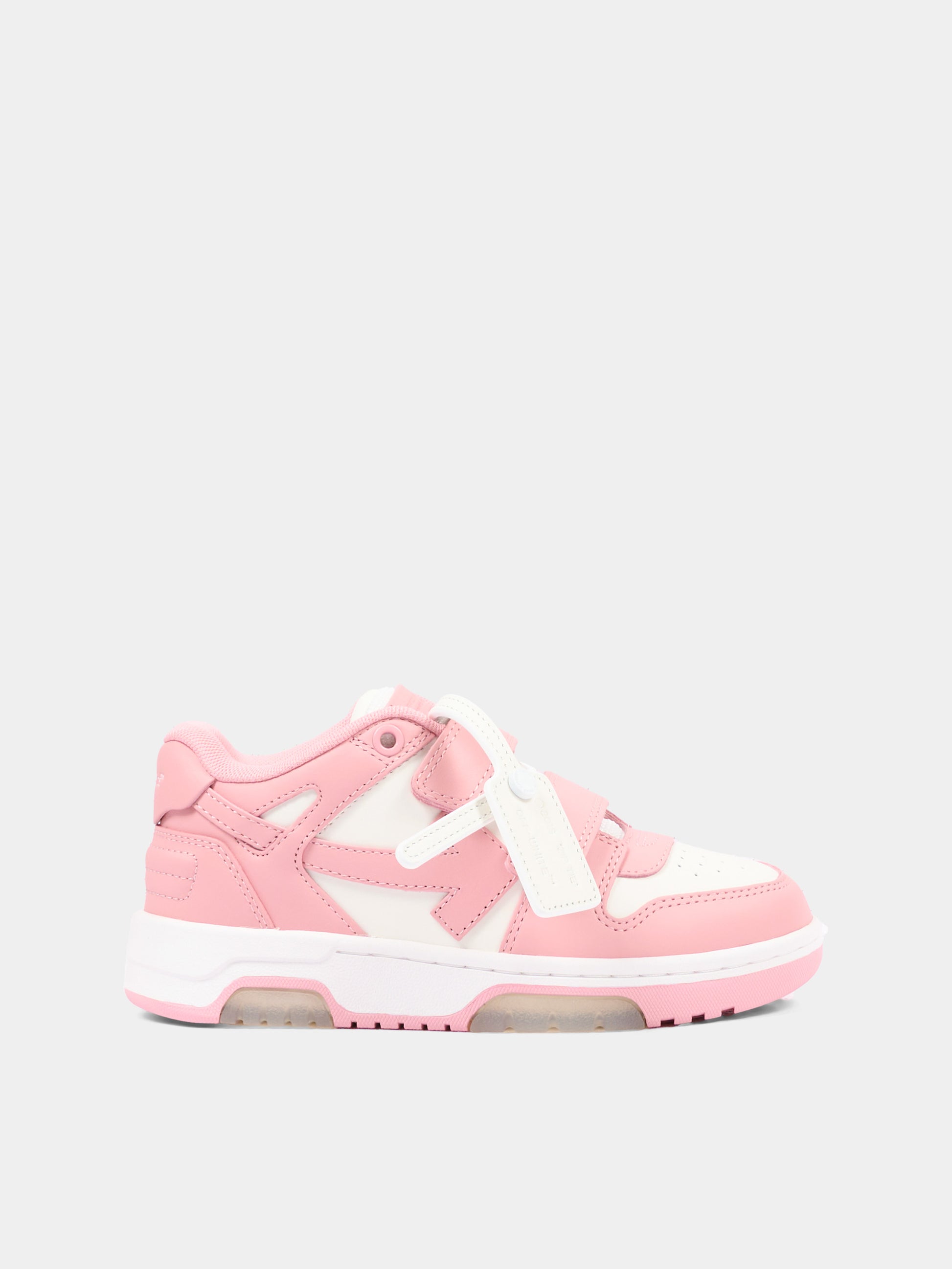 Sneakers rosa Out Of Office per bambina con Arrow,Off White,OF06412655