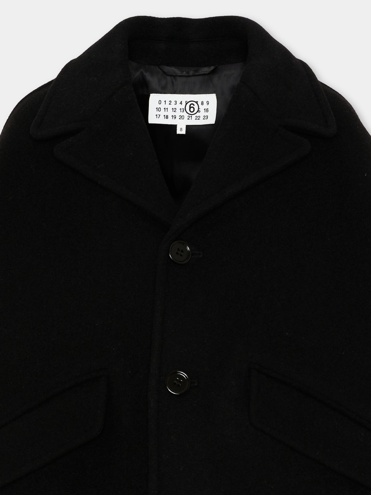 Cappotto nero per bambini,Mm6 Maison Margiela,M60833 MM00W M6900