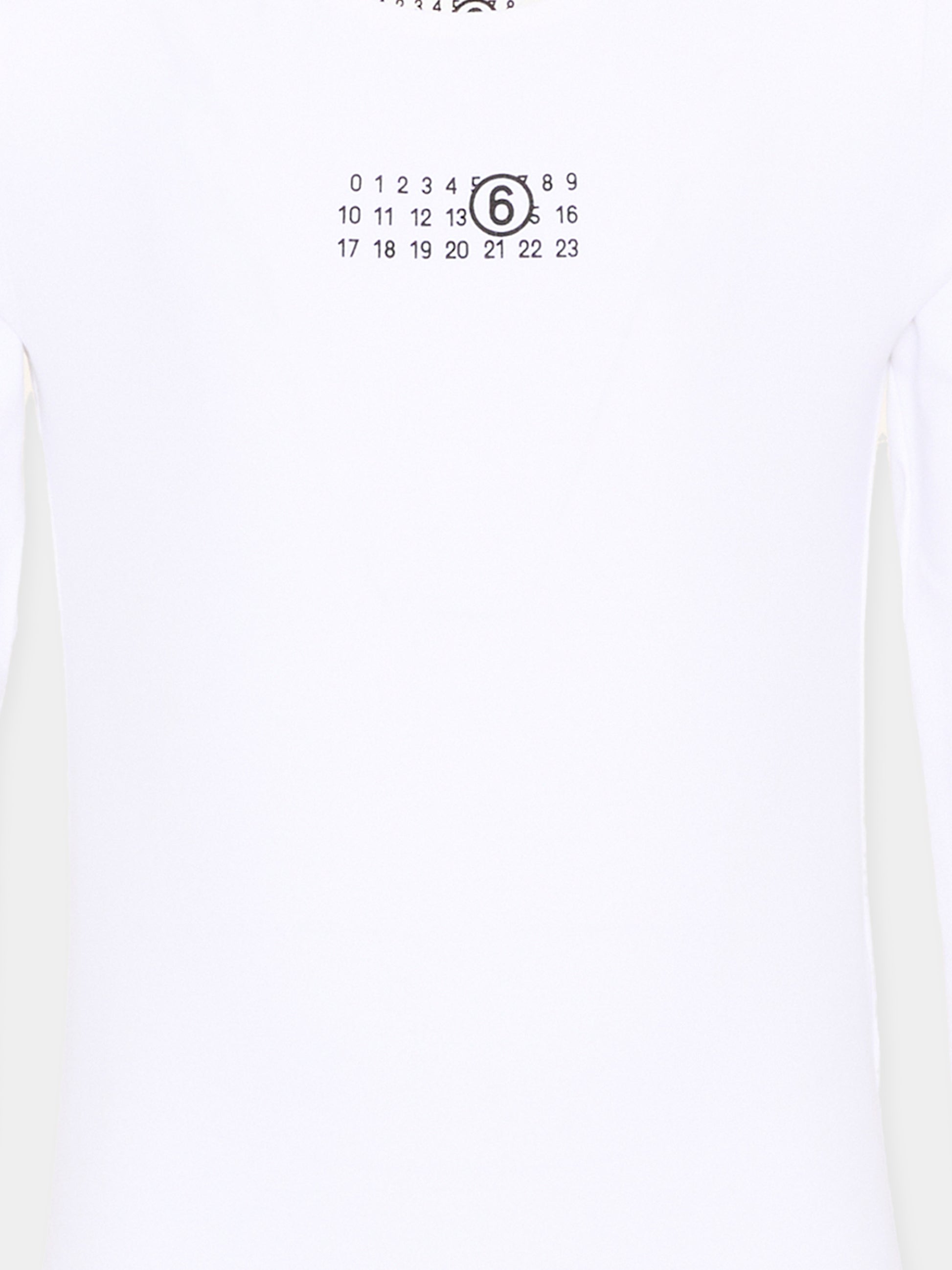 Body bianco per bambina con logo nero,Mm6 Maison Margiela,M60911 MM06L M6100