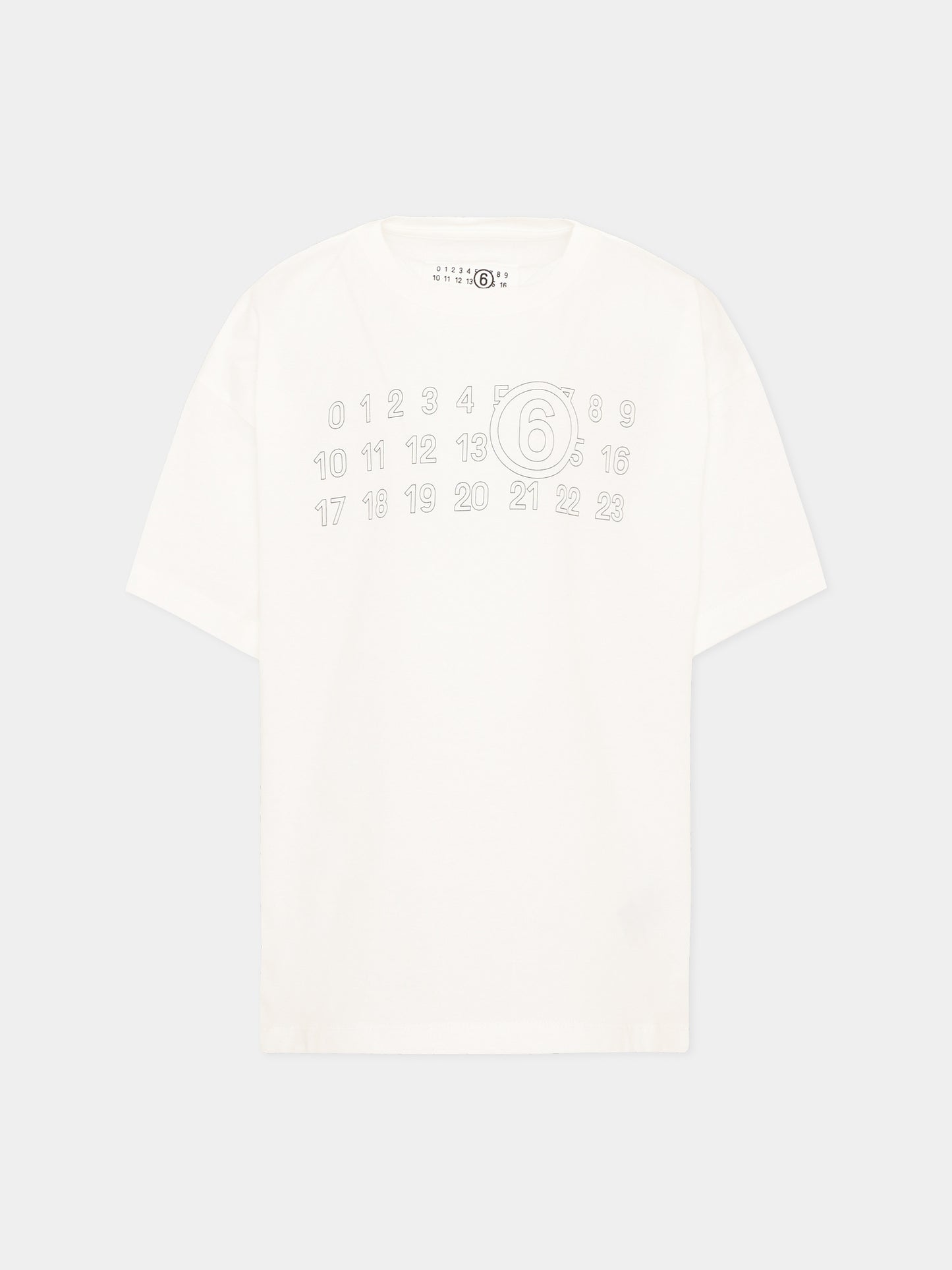 T-Shirt bianca per bambini con logo,Mm6 Maison Margiela,M61117 MM02Y M6102