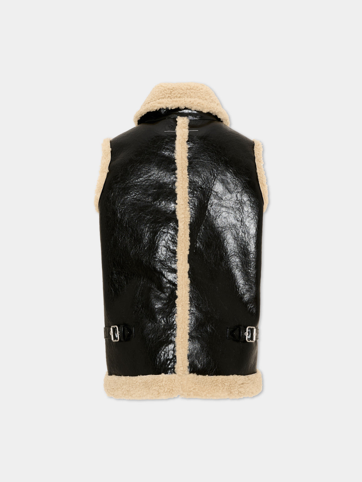 Gilet nero per bambini con zip,Mm6 Maison Margiela,M61127 MM08J M6900