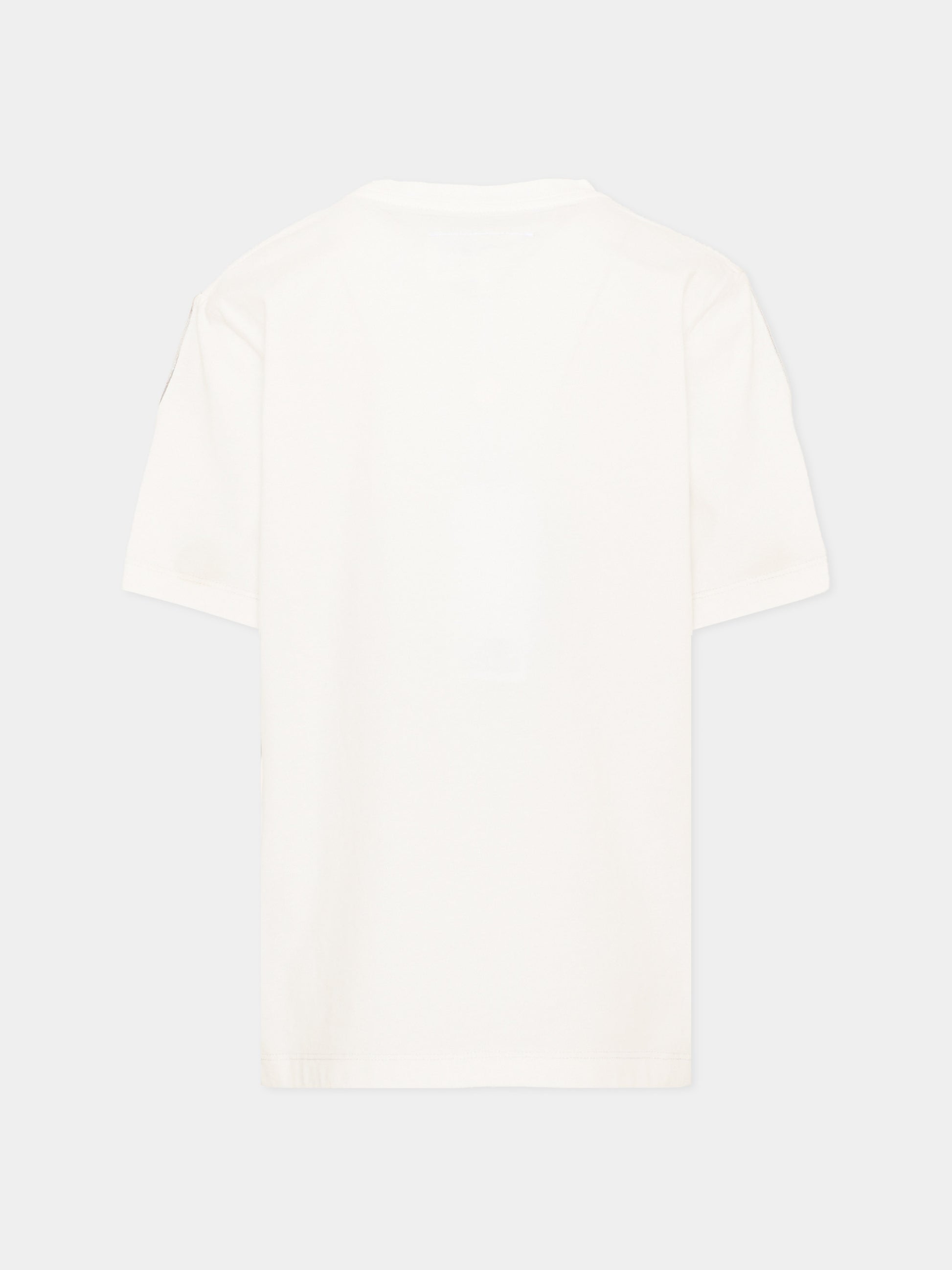 T-Shirt argento per bambini con logo,Mm6 Maison Margiela,M61144 MM02Y M6912