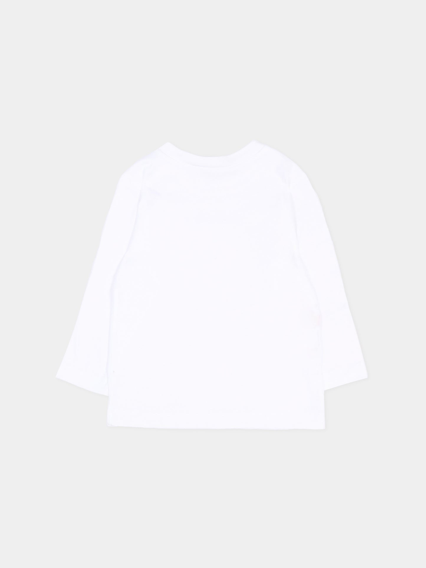 T-Shirt a manica lunga bianca per neonati con logo,Marni Kids,M01529 M00RF 0M100
