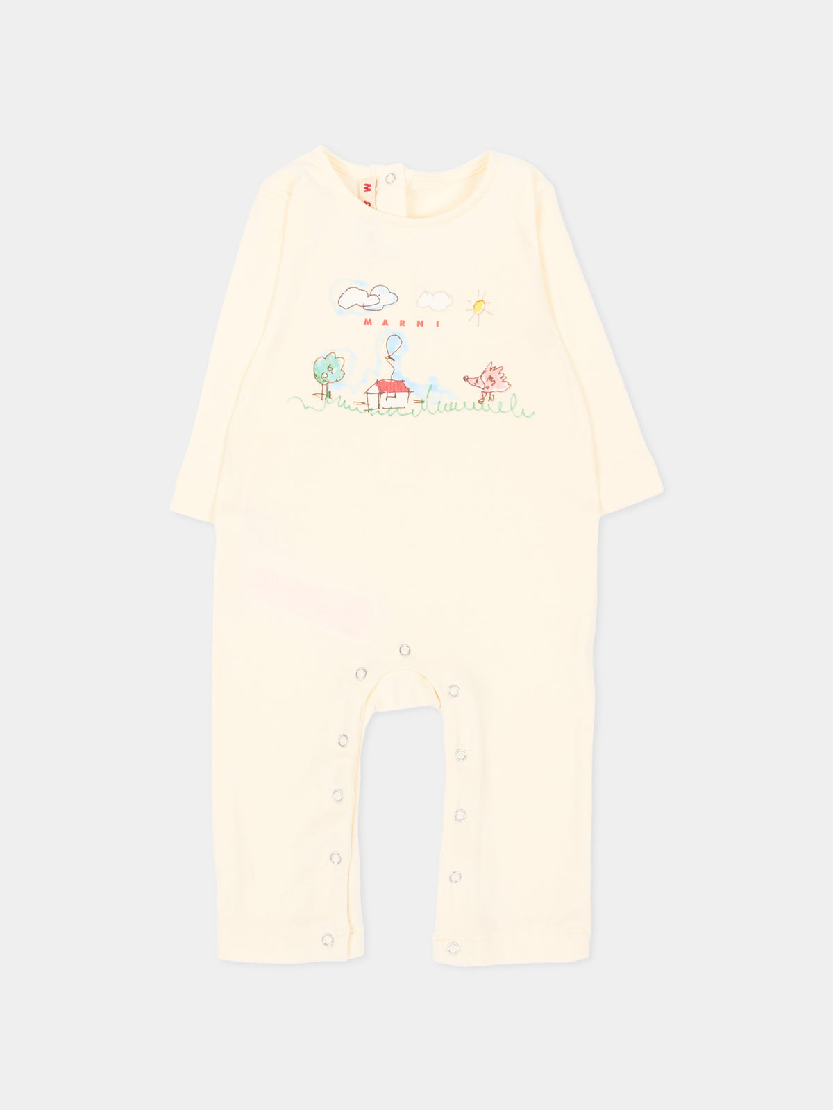 Tutina avorio per neonati con stampa,Marni Kids,M01853 M00Y3 0M116