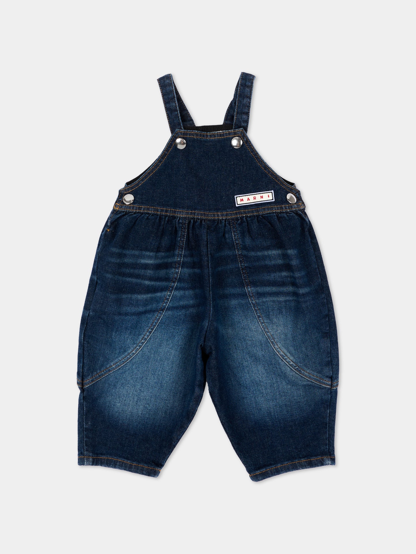 Salopette denim per neonati con logo,Marni Kids,M01985 M00XW 0M01