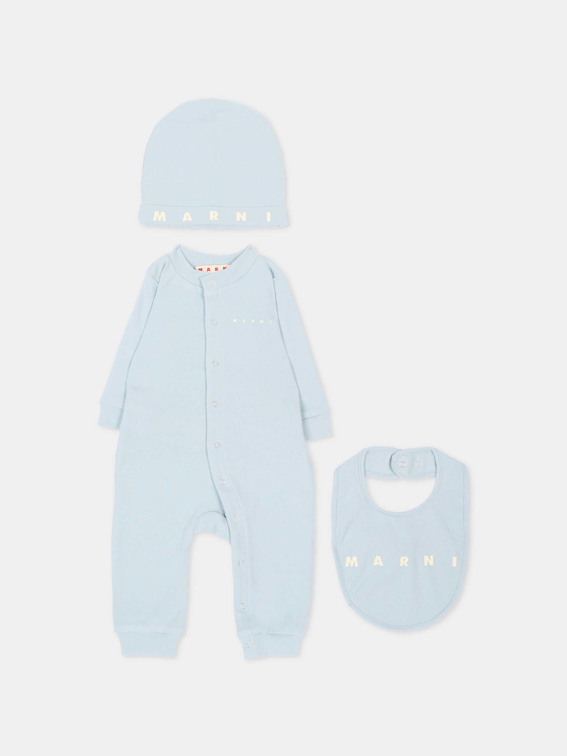 Set Tutine azzurro per neonato,Marni Kids,M01988 M00Y3 0M867