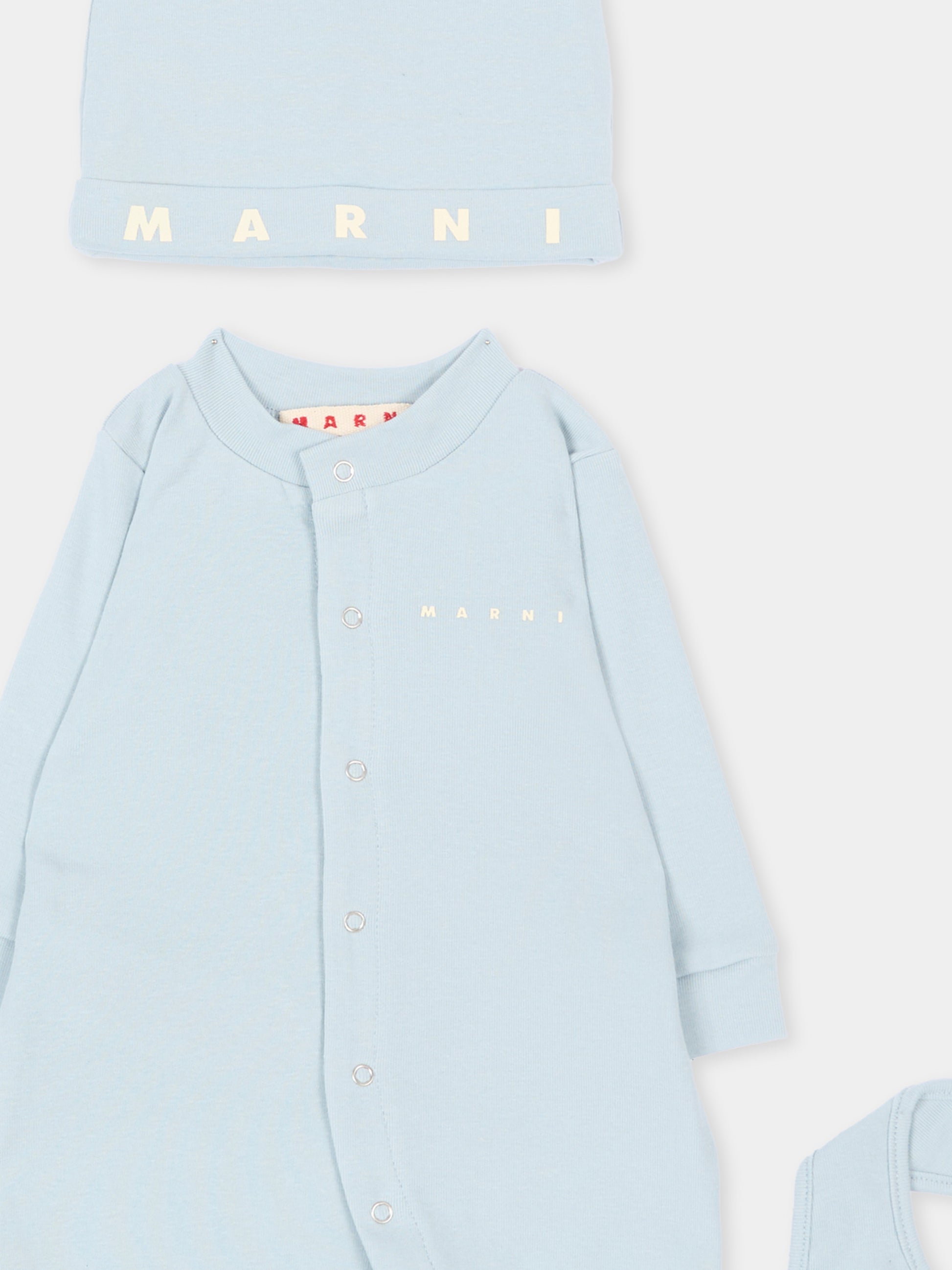 Set Tutine azzurro per neonato,Marni Kids,M01988 M00Y3 0M867