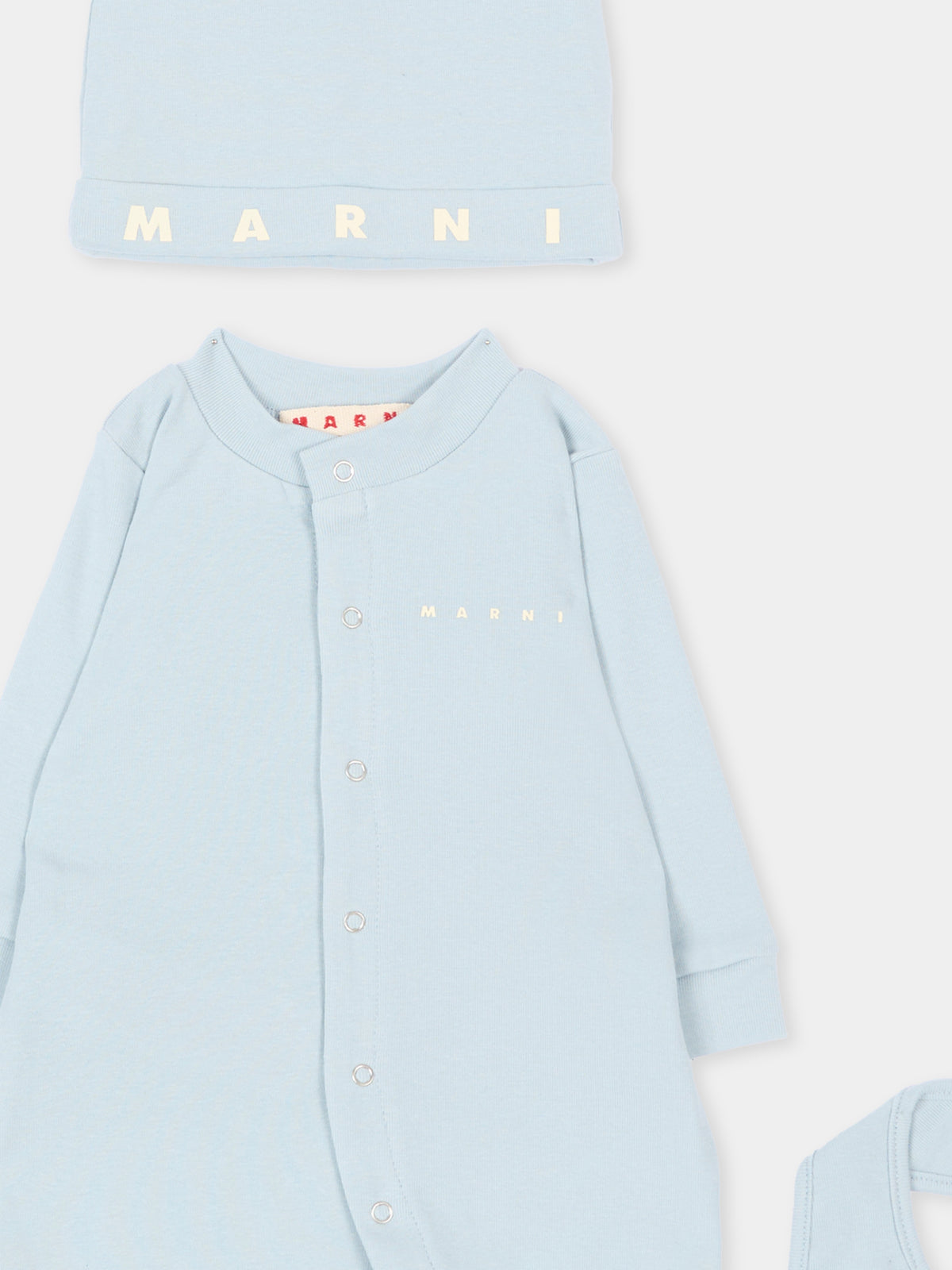 Set Tutine azzurro per neonato,Marni Kids,M01988 M00Y3 0M867
