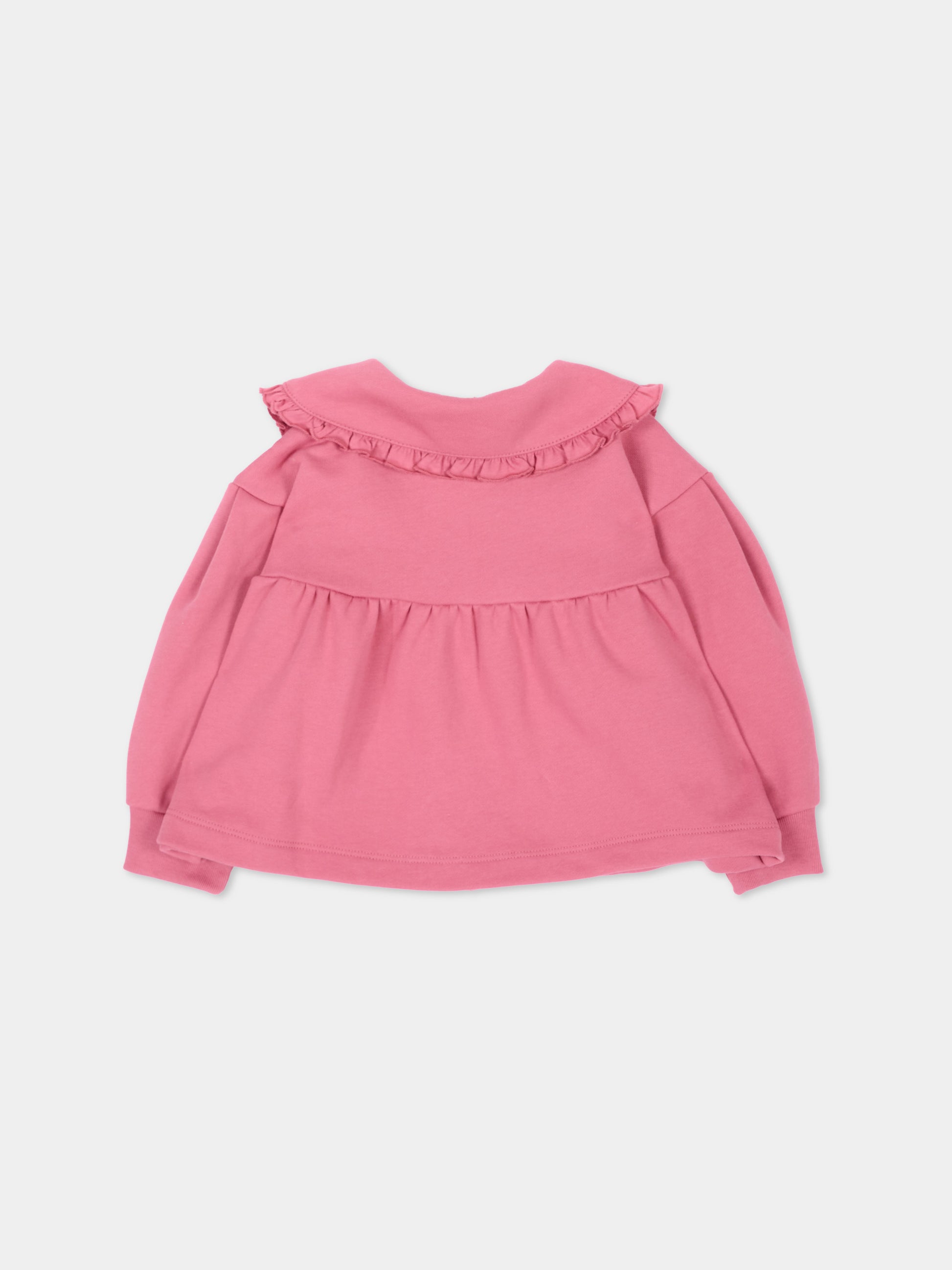 Felpa rosa per neonata con colletto,Marni Kids,M01989 M00YN 0M352