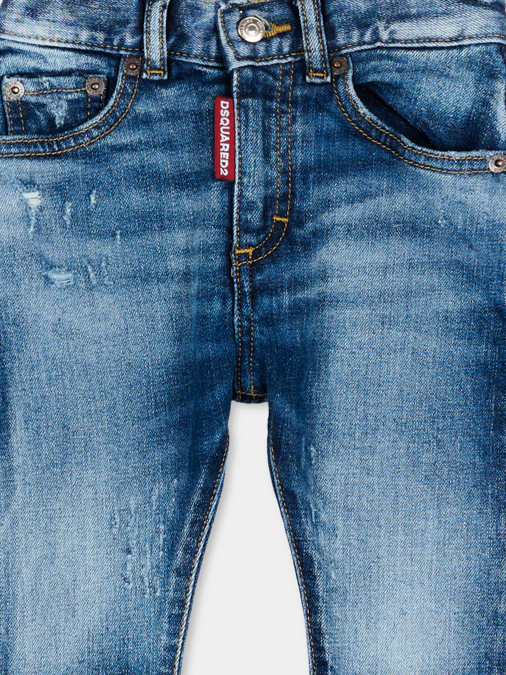 Jeans denim per neonato con logo,Dsquared2,DQ01TC D0AHR DQ01