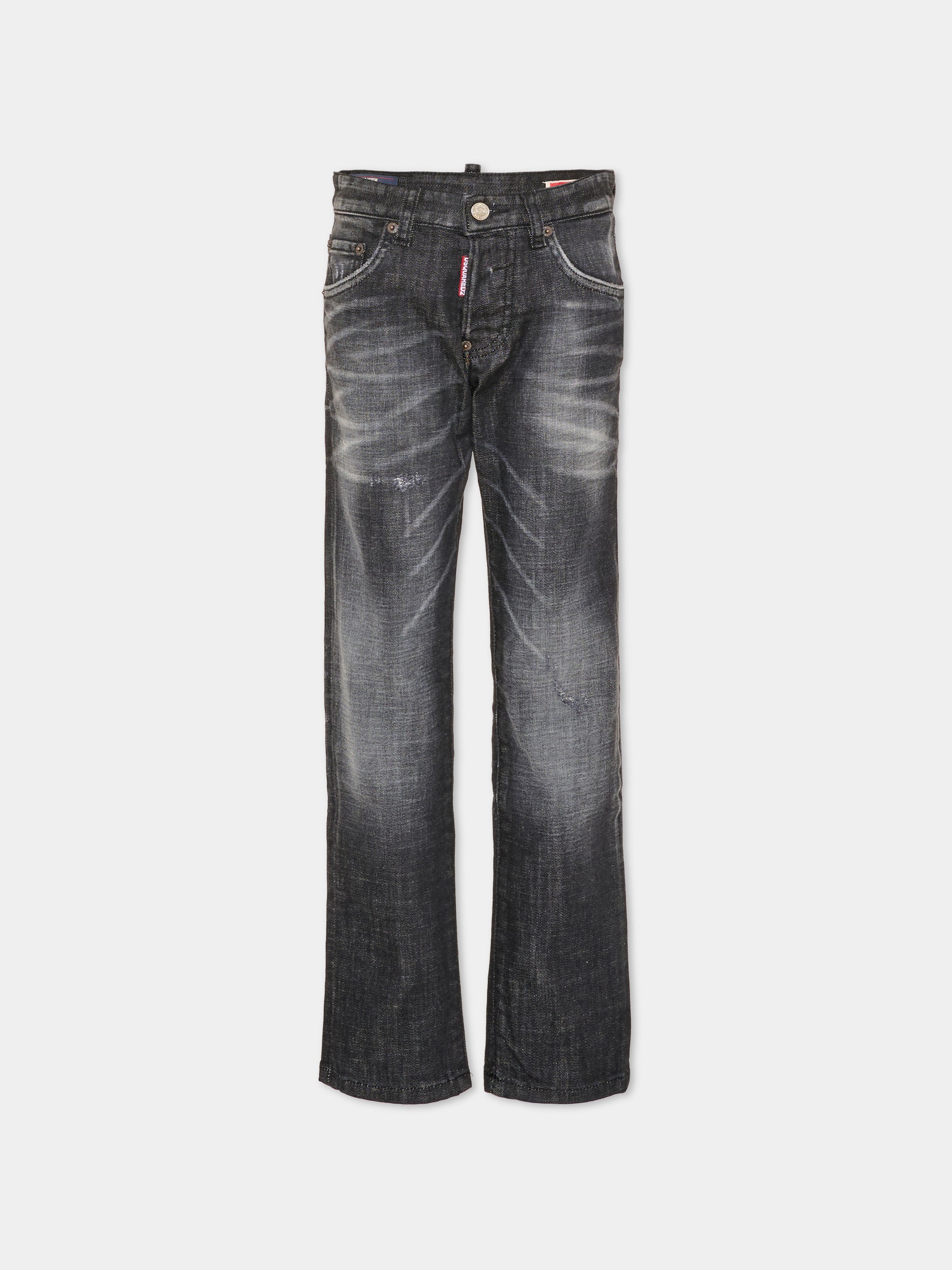 Jeans nero per bambino 5 tasche,Dsquared2,DQ0731 D0ABS DQ02