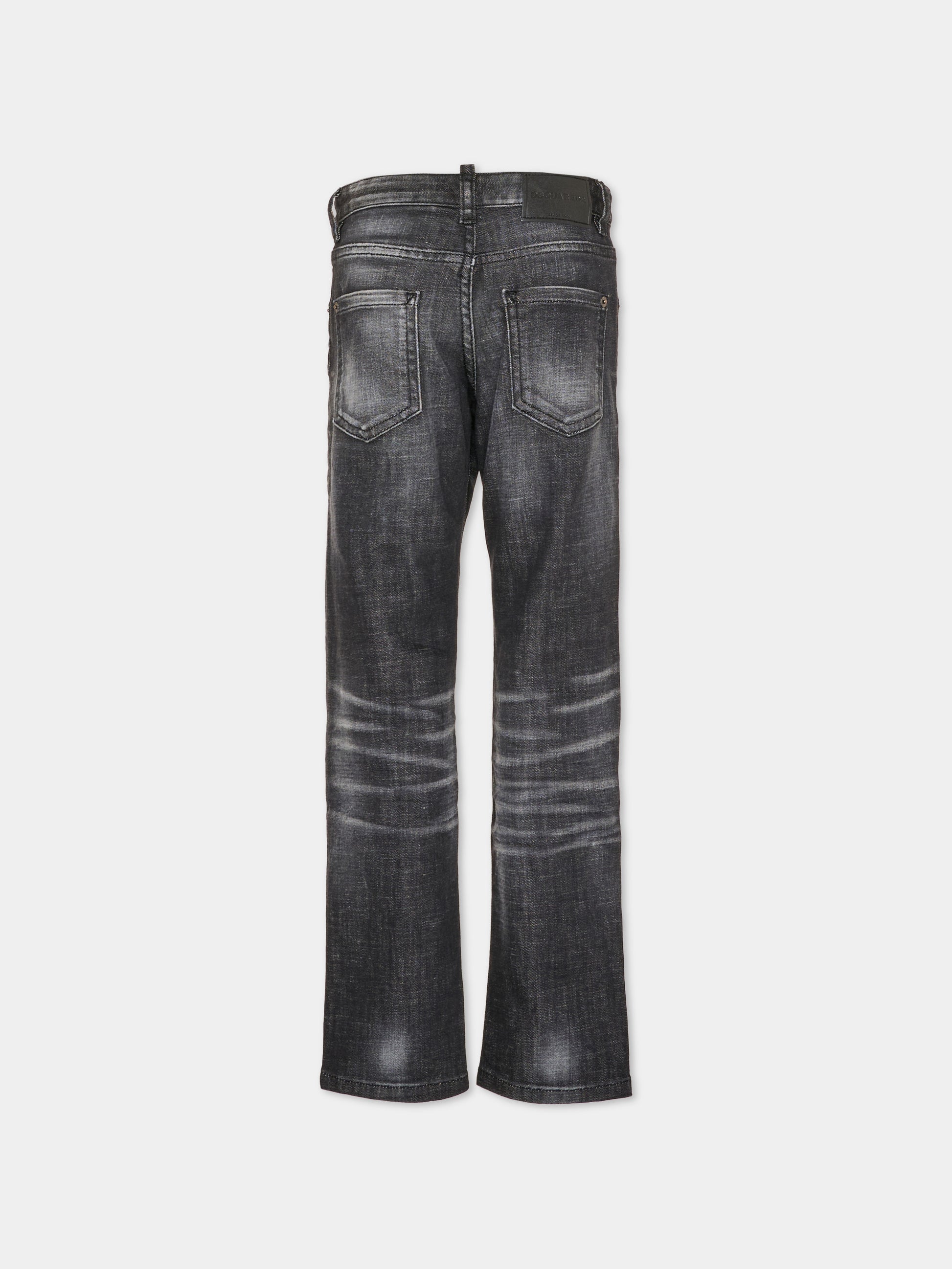 Jeans nero per bambino 5 tasche,Dsquared2,DQ0731 D0ABS DQ02