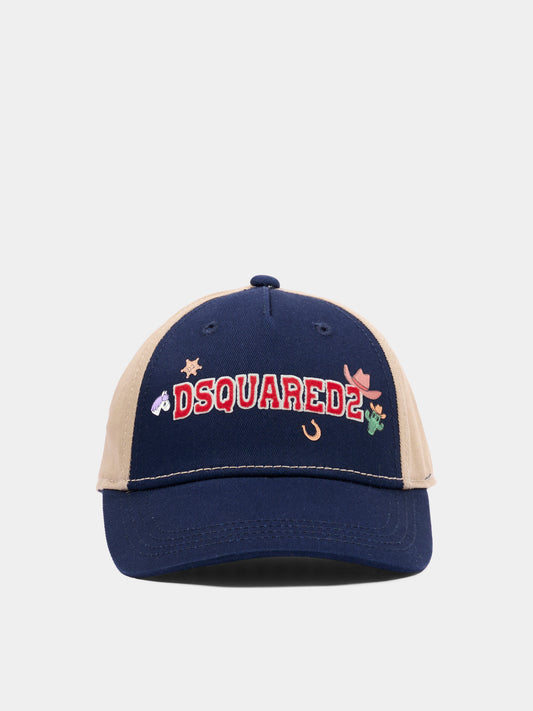 Cappello multicolor per bambino con logo,Dsquared2,DQ3525 D00YT DQ864