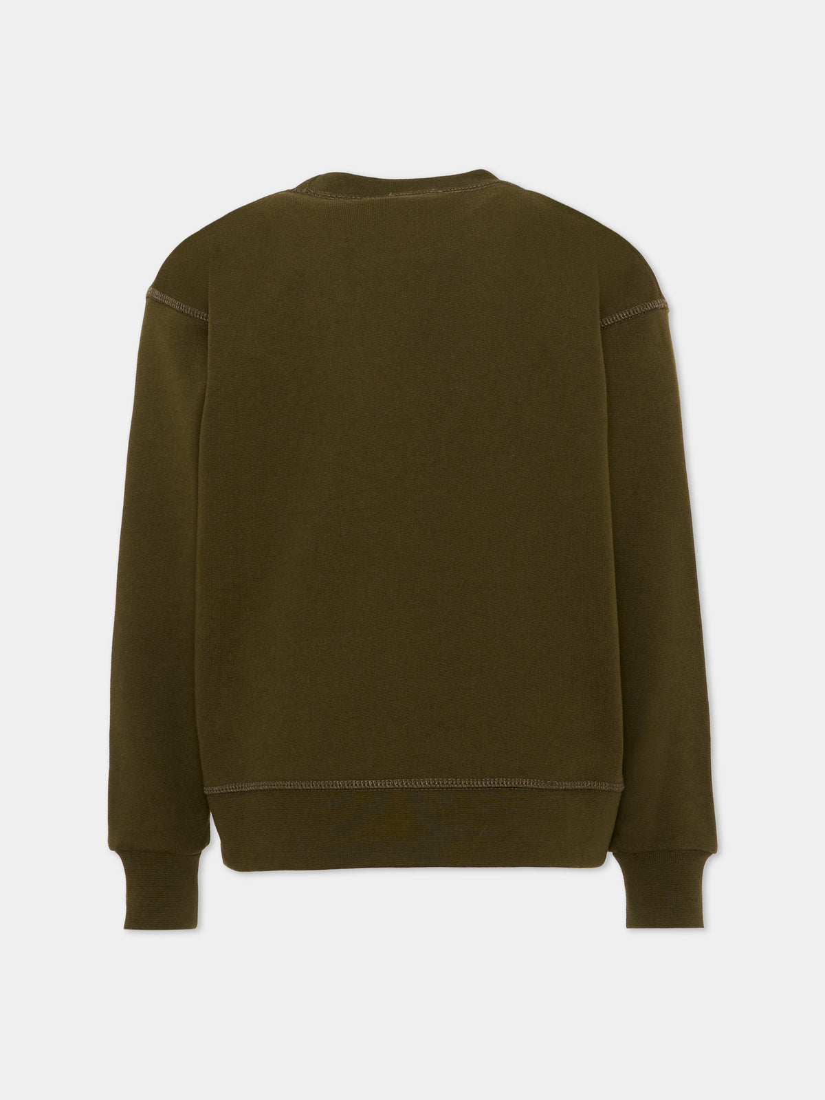Felpa verde per bambini con logo,Dsquared2,DQ3561 D0AJ2 DQ558