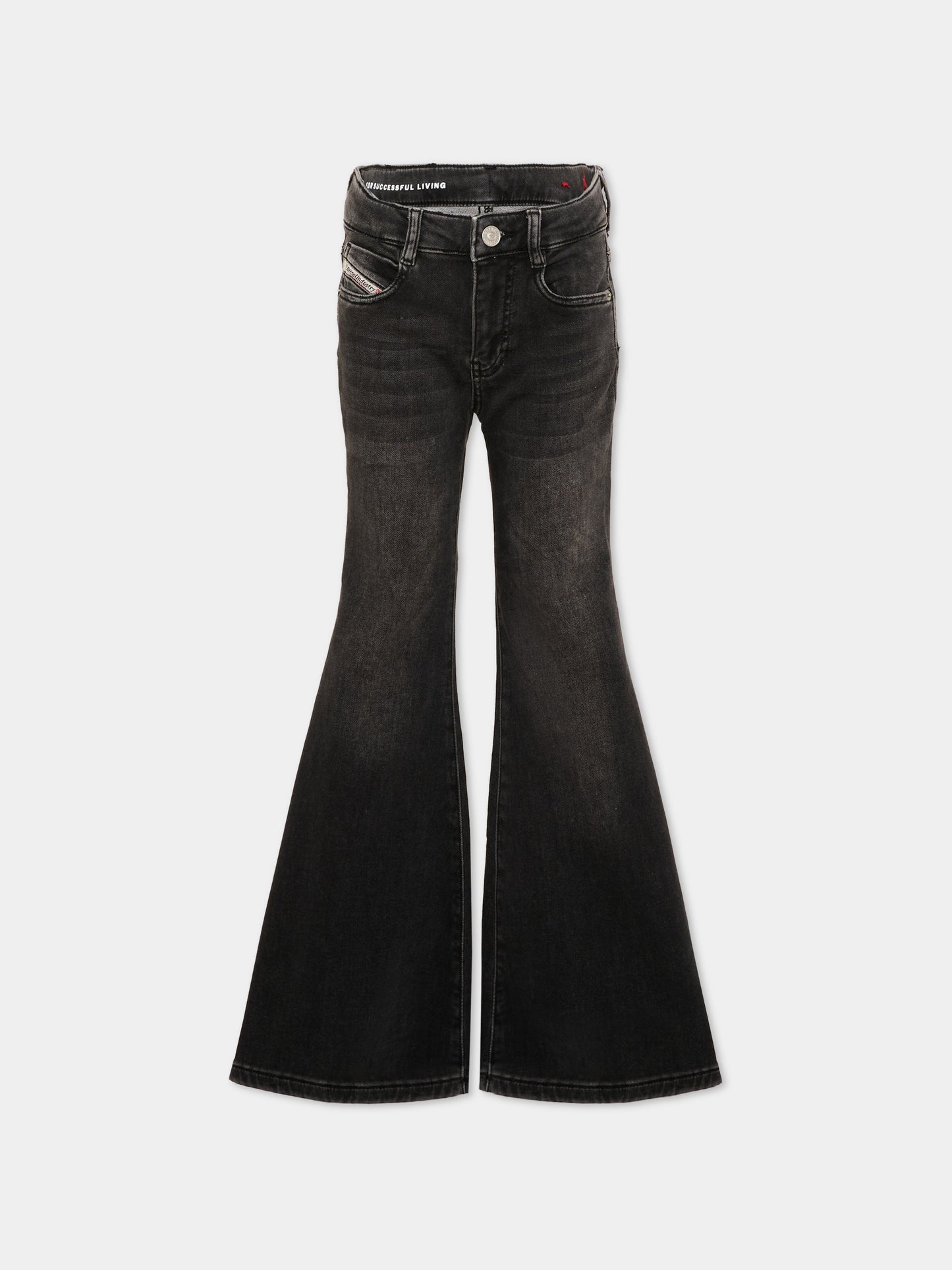 Jeans nero per bambina a campana,Diesel,J02957 KXBU4 K02