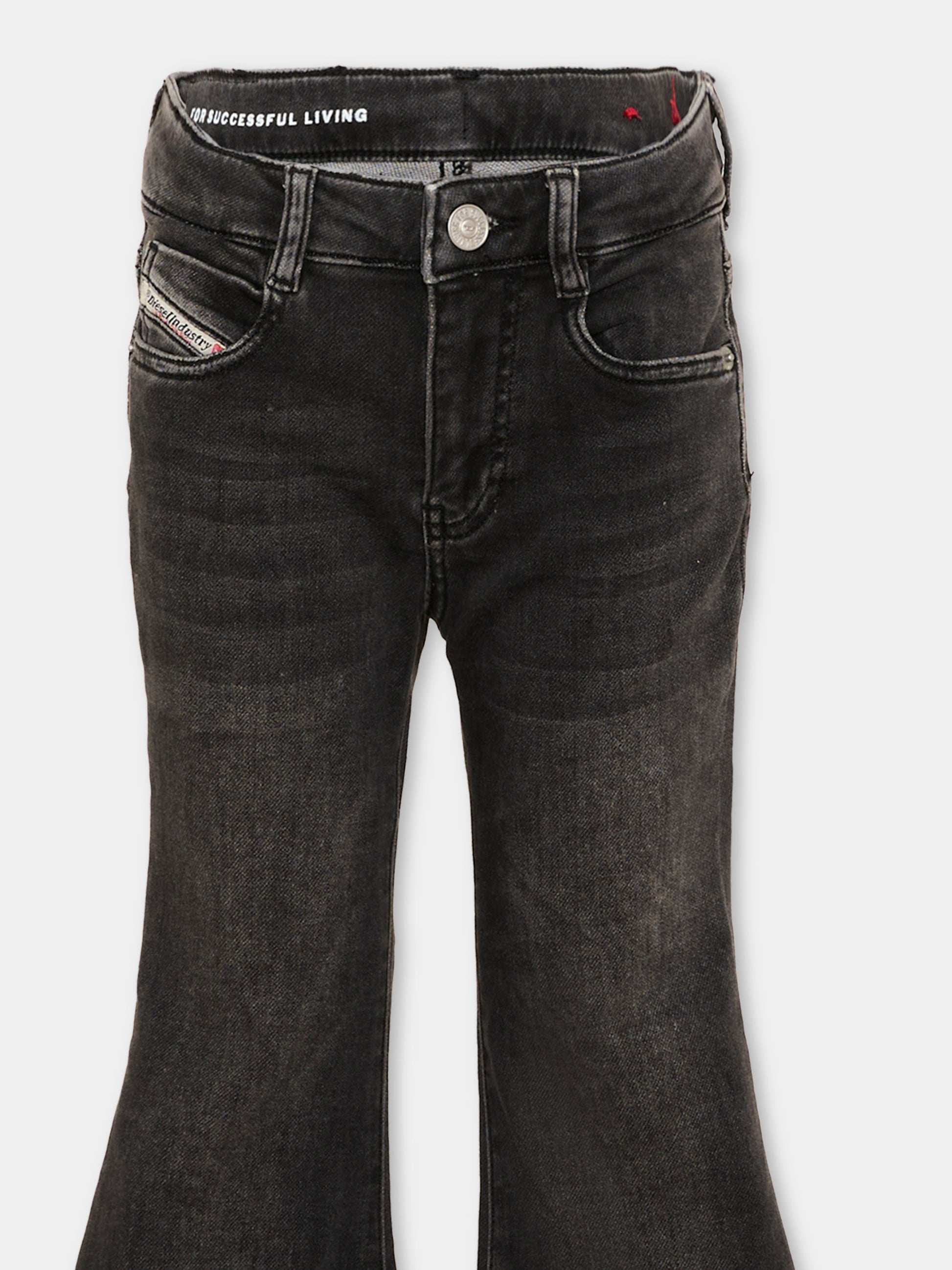 Jeans nero per bambina a campana,Diesel,J02957 KXBU4 K02