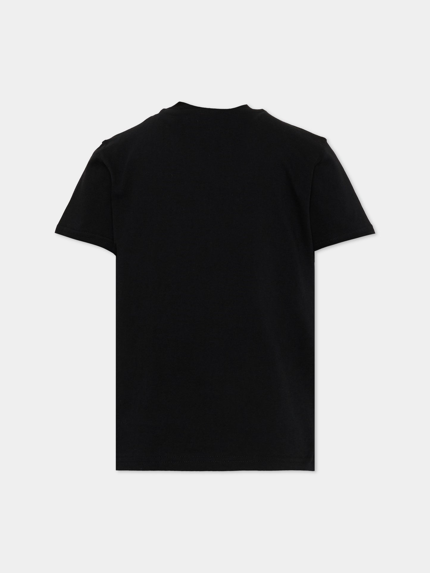 T-Shirt nera per bambino con logo,Diesel,J02976 00YI9 K900