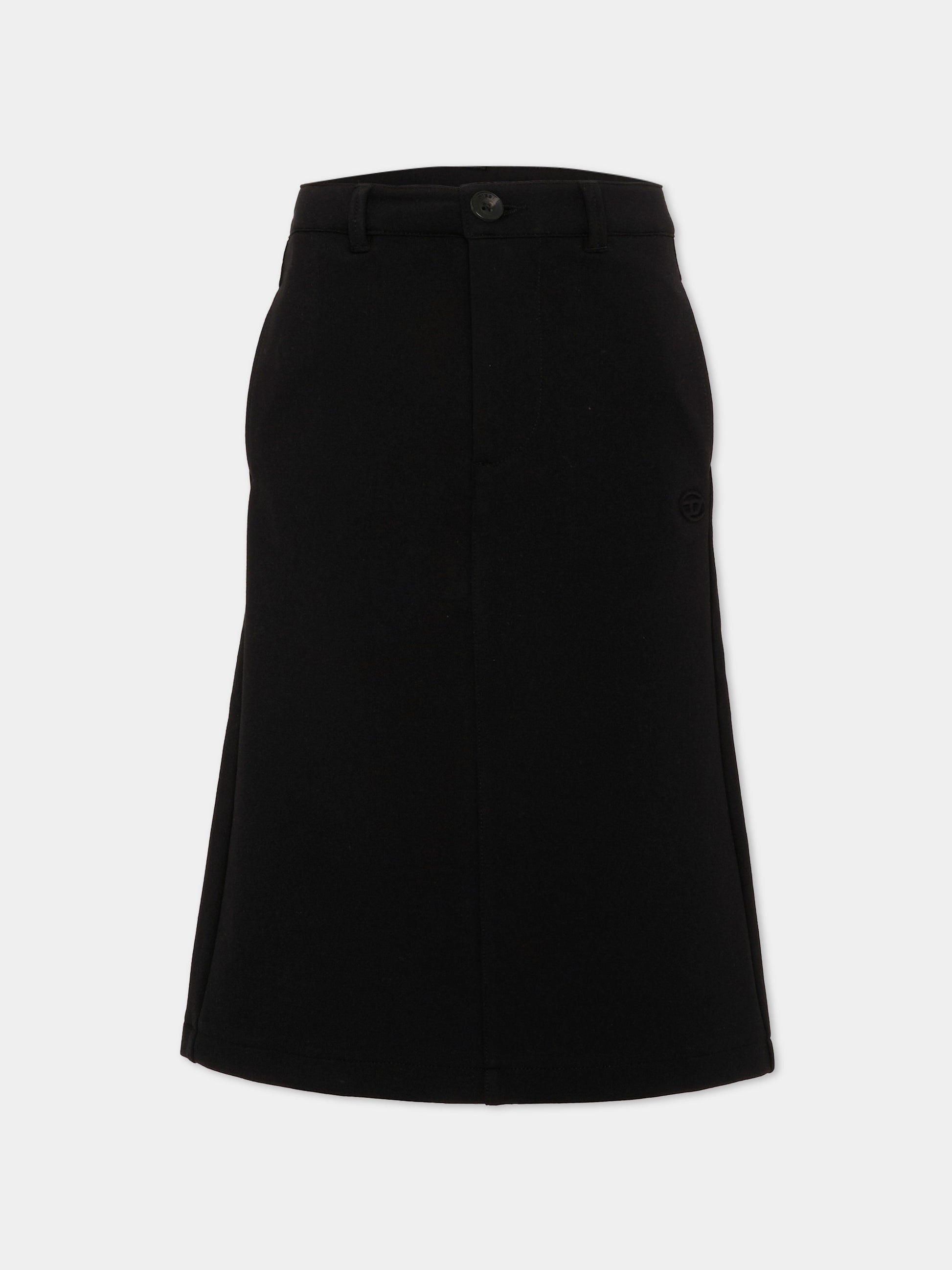 Gonna nera per bambina con logo,Diesel,J03004 KYATE K900