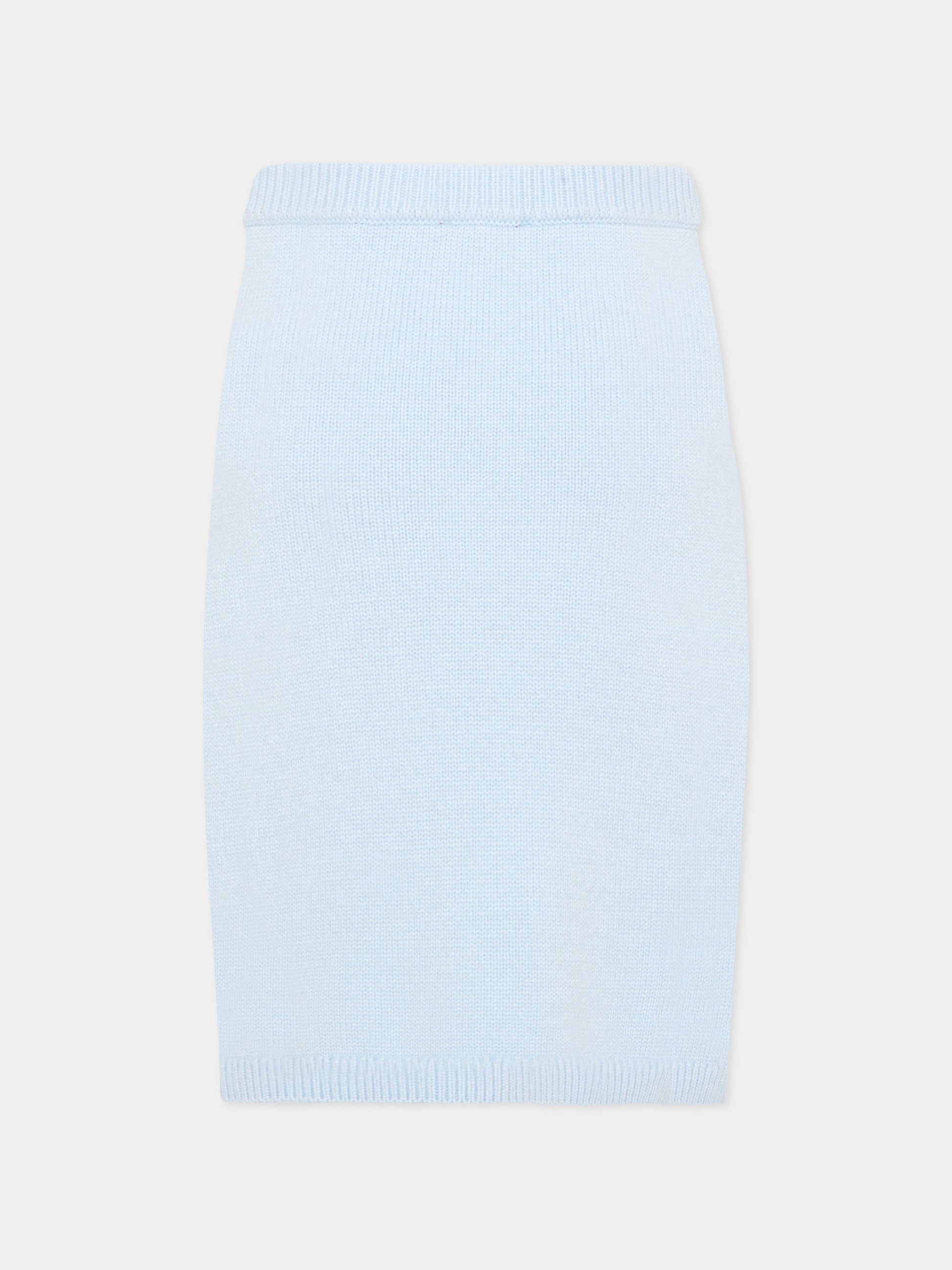 Gonna azzurra per bambina con logo,Diesel,J03020 KYAYX K80U