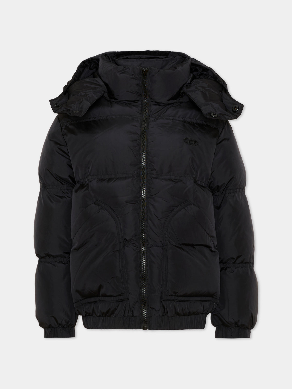 Piumino nero per bambini con cappuccio,Diesel,J03025 KXBVC K900