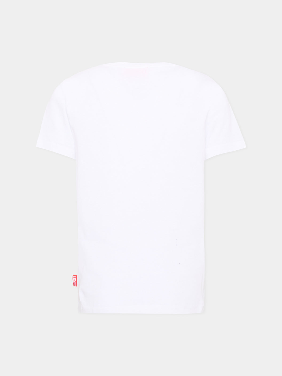 T-shirt bianca per bambino con logo,Diesel,J03040 00YI9 K100