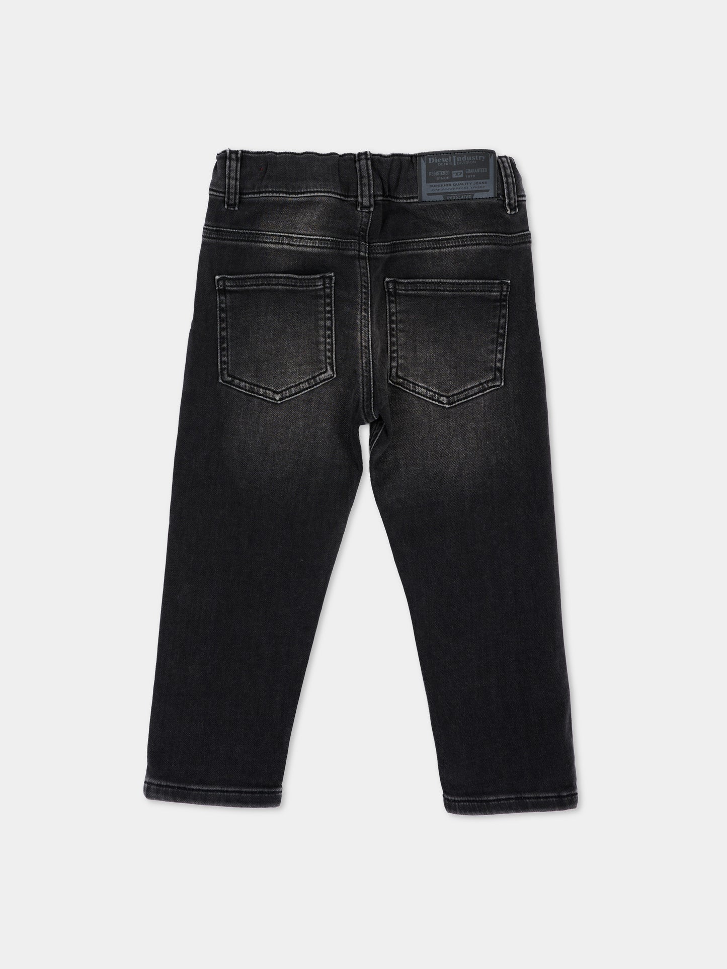 Jeans nero per neonati con logo,Diesel,K00322 KXBU4 K02
