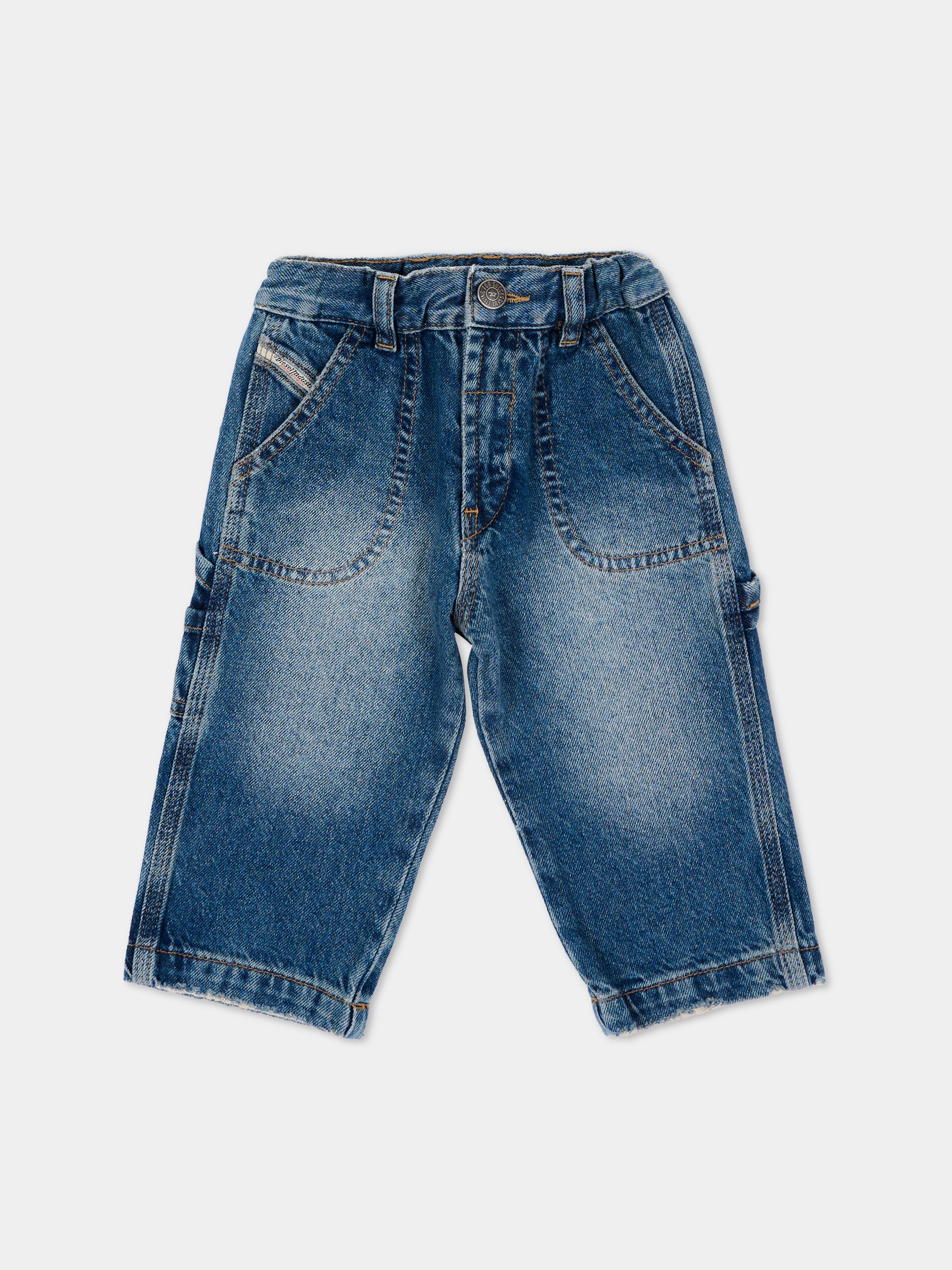 Jeans denim per neonati con logo,Diesel,K00662 KXBU1 K01