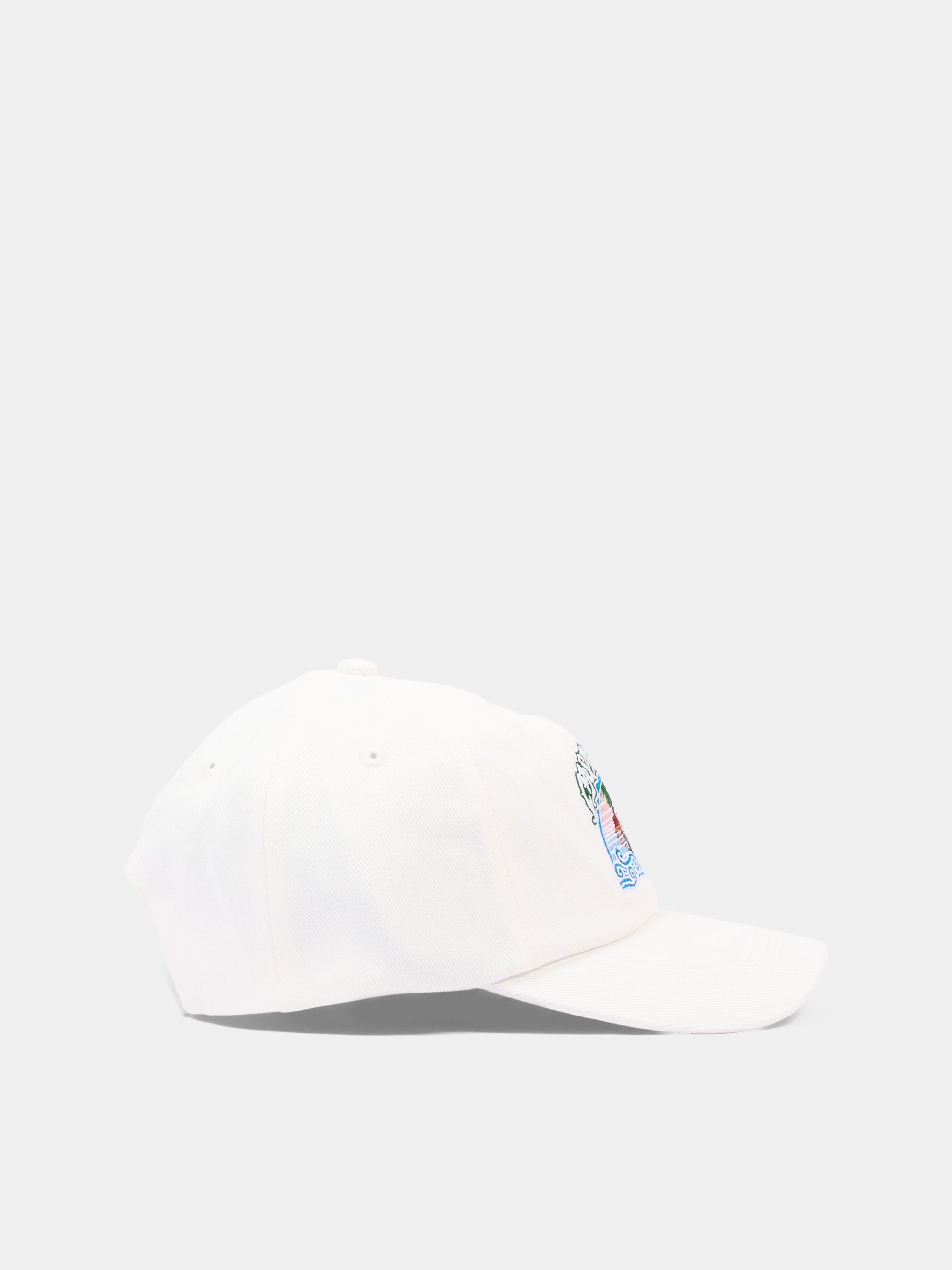 Cappello con visiera avorio per bambini con  logo,Casablanca,K PF26 HAT 116 01